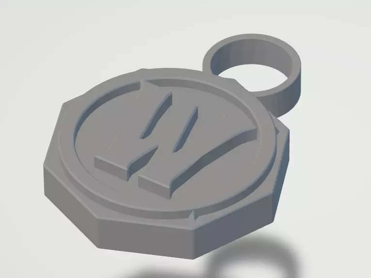 World of Warcraft WOW logo 3D print model_0