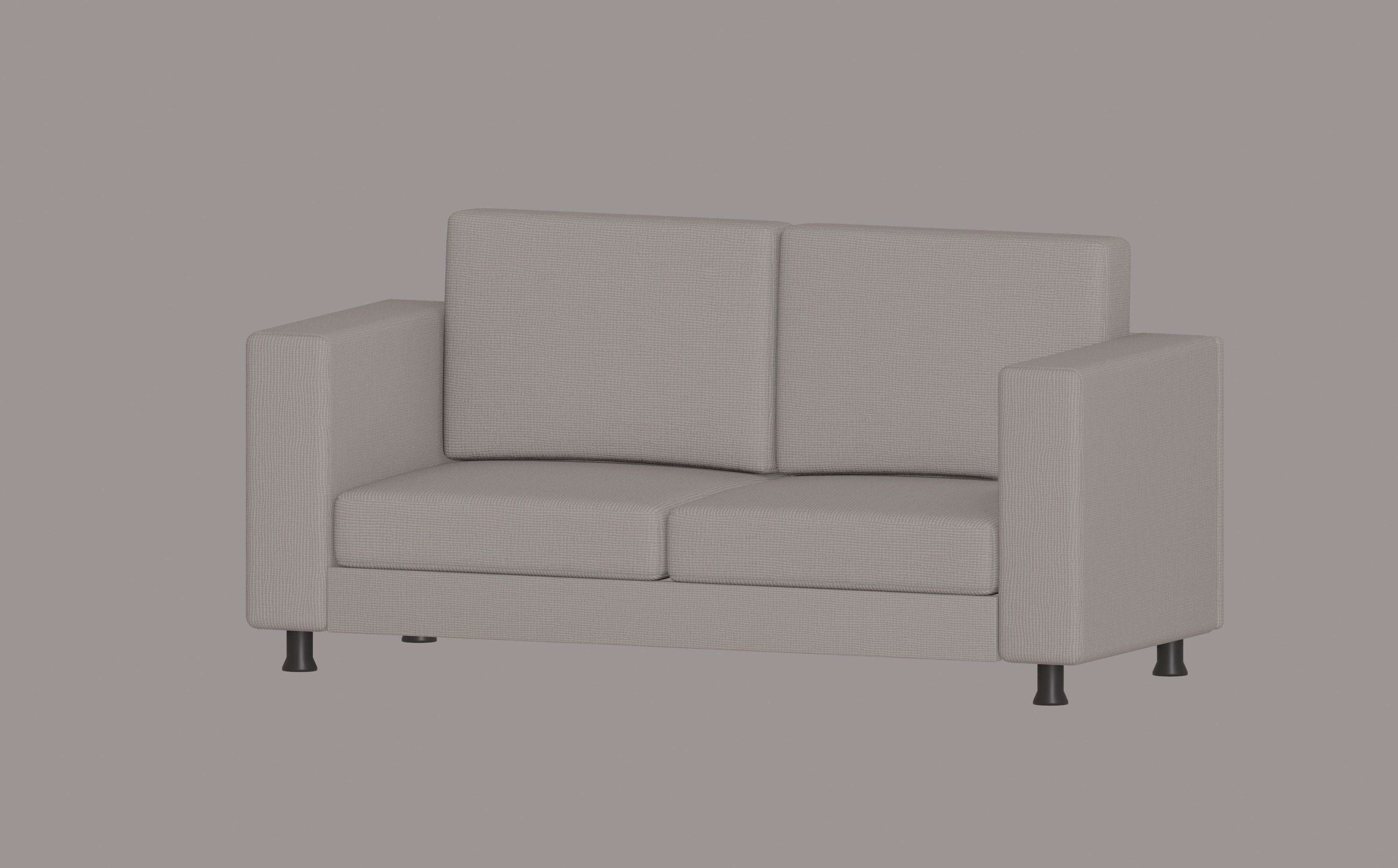 Small Sofa 3D model_2