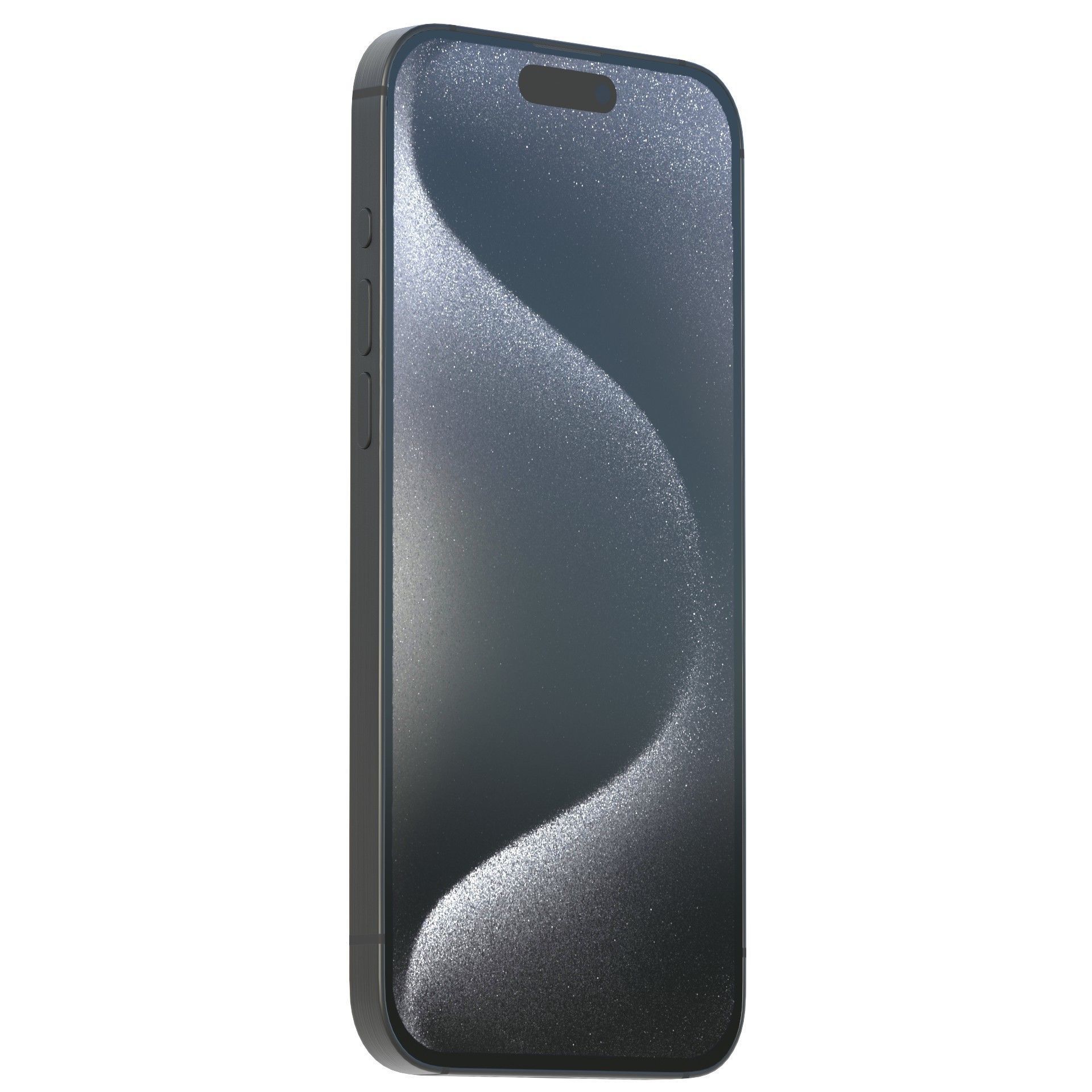 Apple iPhone 15 Pro Black Titanium Low-poly 3D model_5