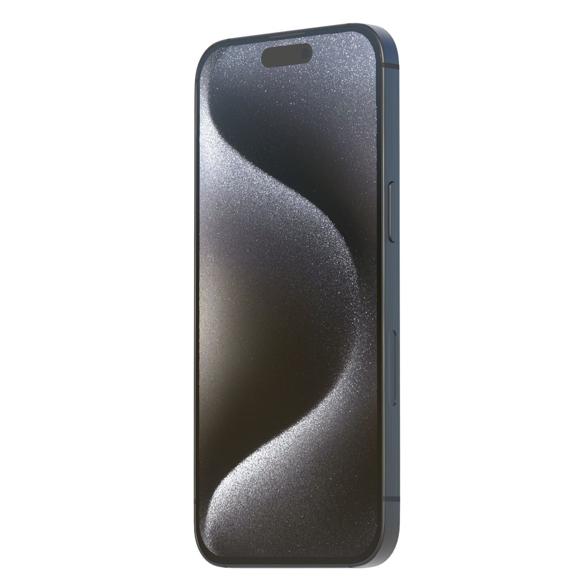 Apple iPhone 15 Pro Black Titanium Low-poly 3D model_6