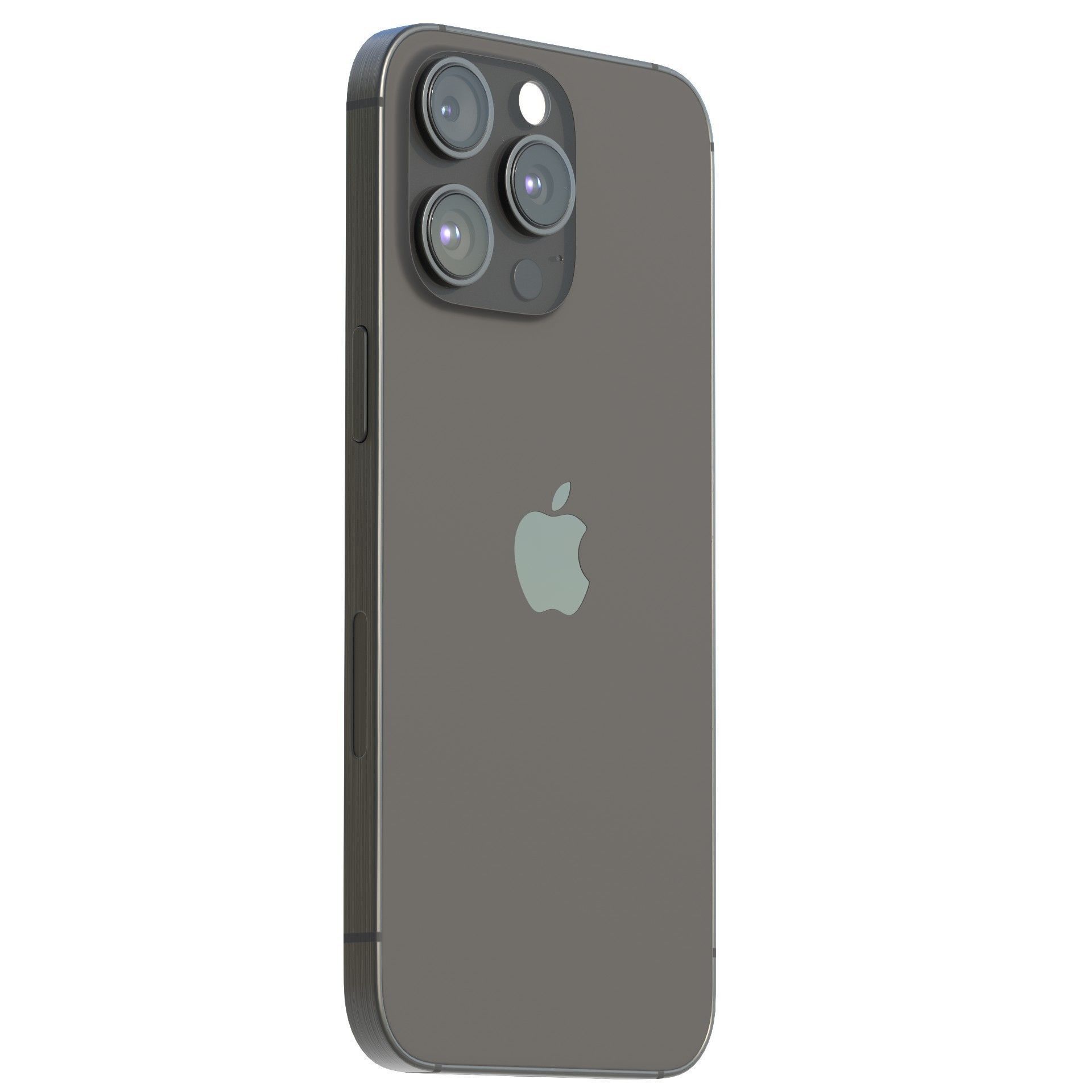 Apple iPhone 15 Pro Black Titanium Low-poly 3D model_13