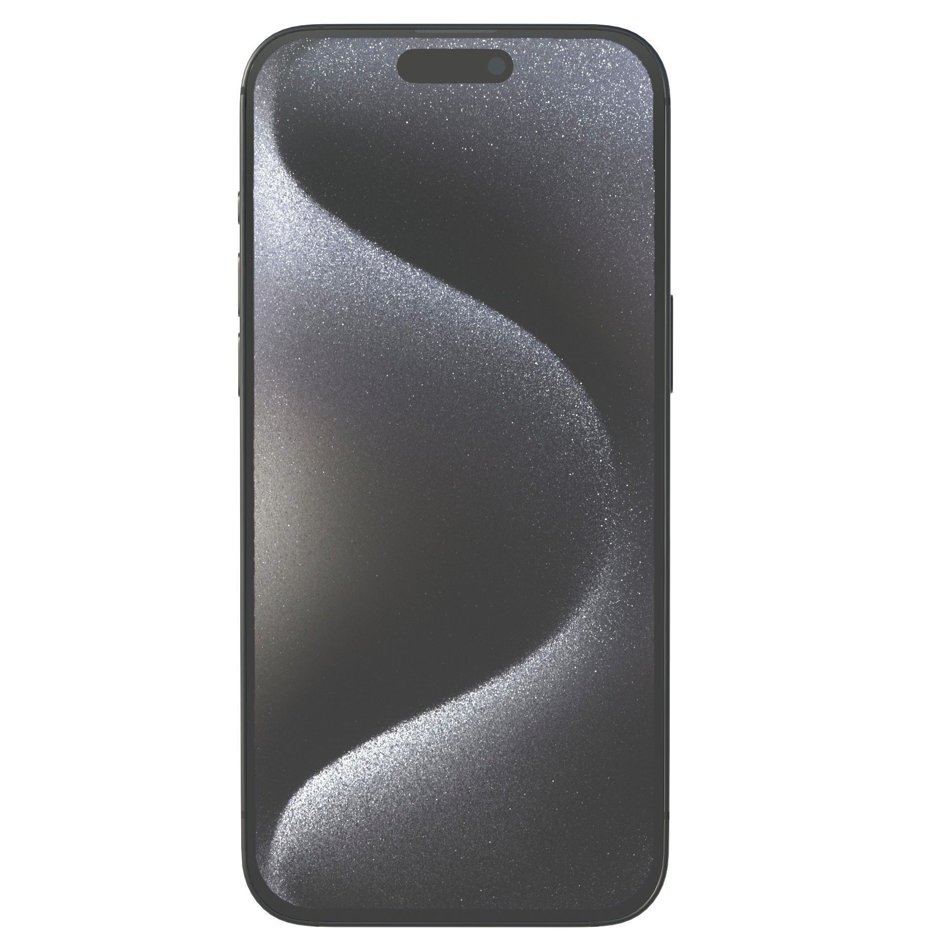 Apple iPhone 15 Pro Black Titanium Low-poly 3D model_4