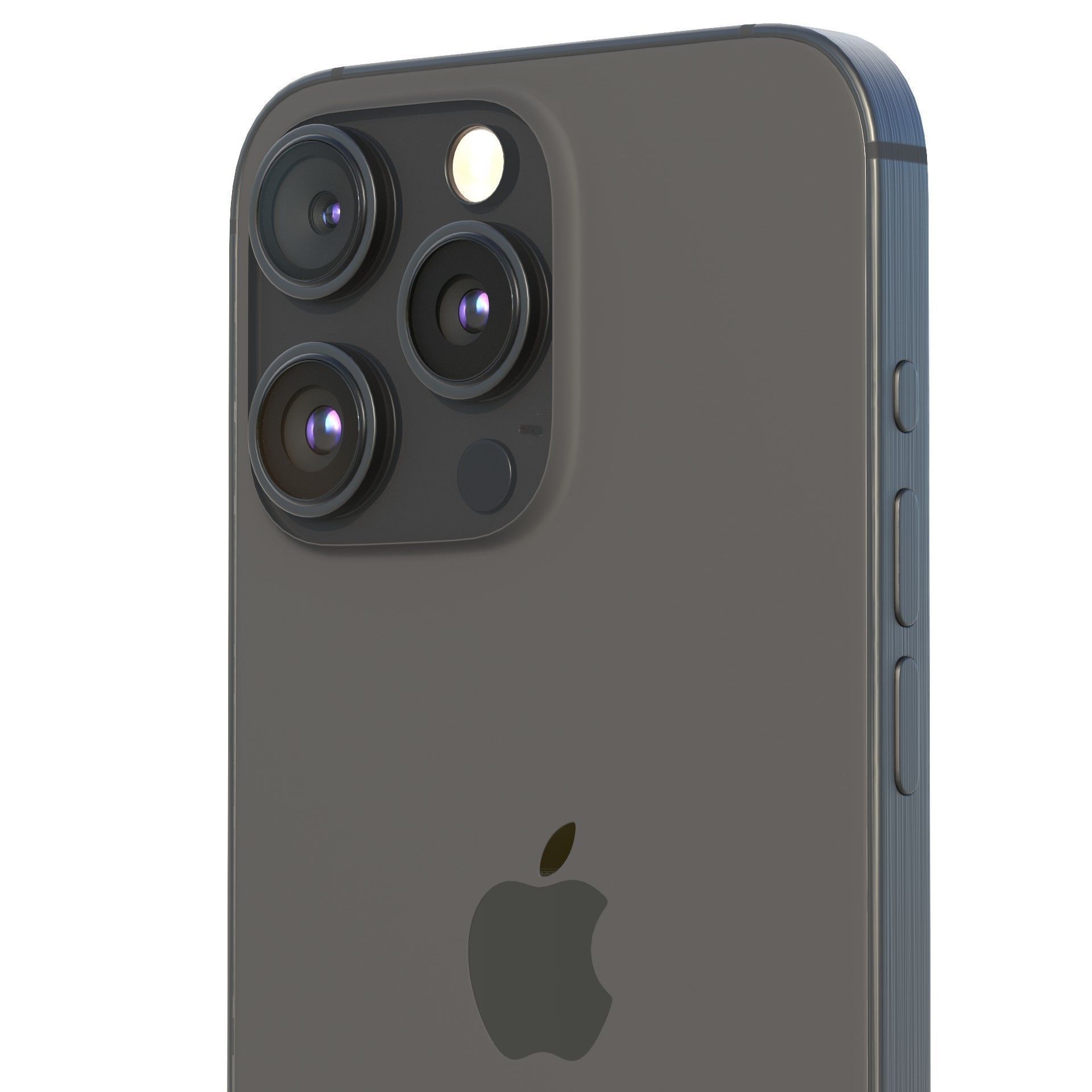 Apple iPhone 15 Pro Black Titanium Low-poly 3D model_16