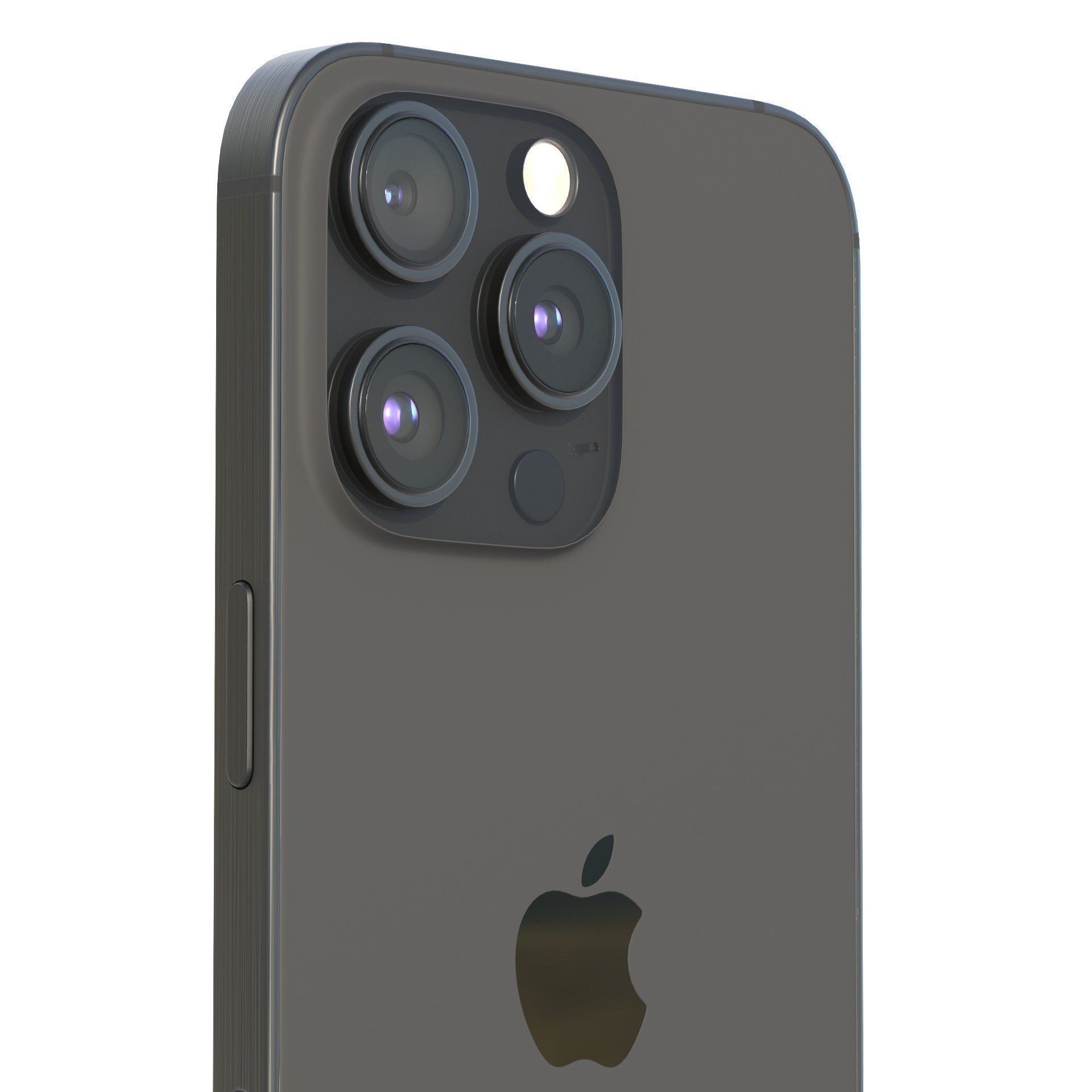 Apple iPhone 15 Pro Black Titanium Low-poly 3D model_17
