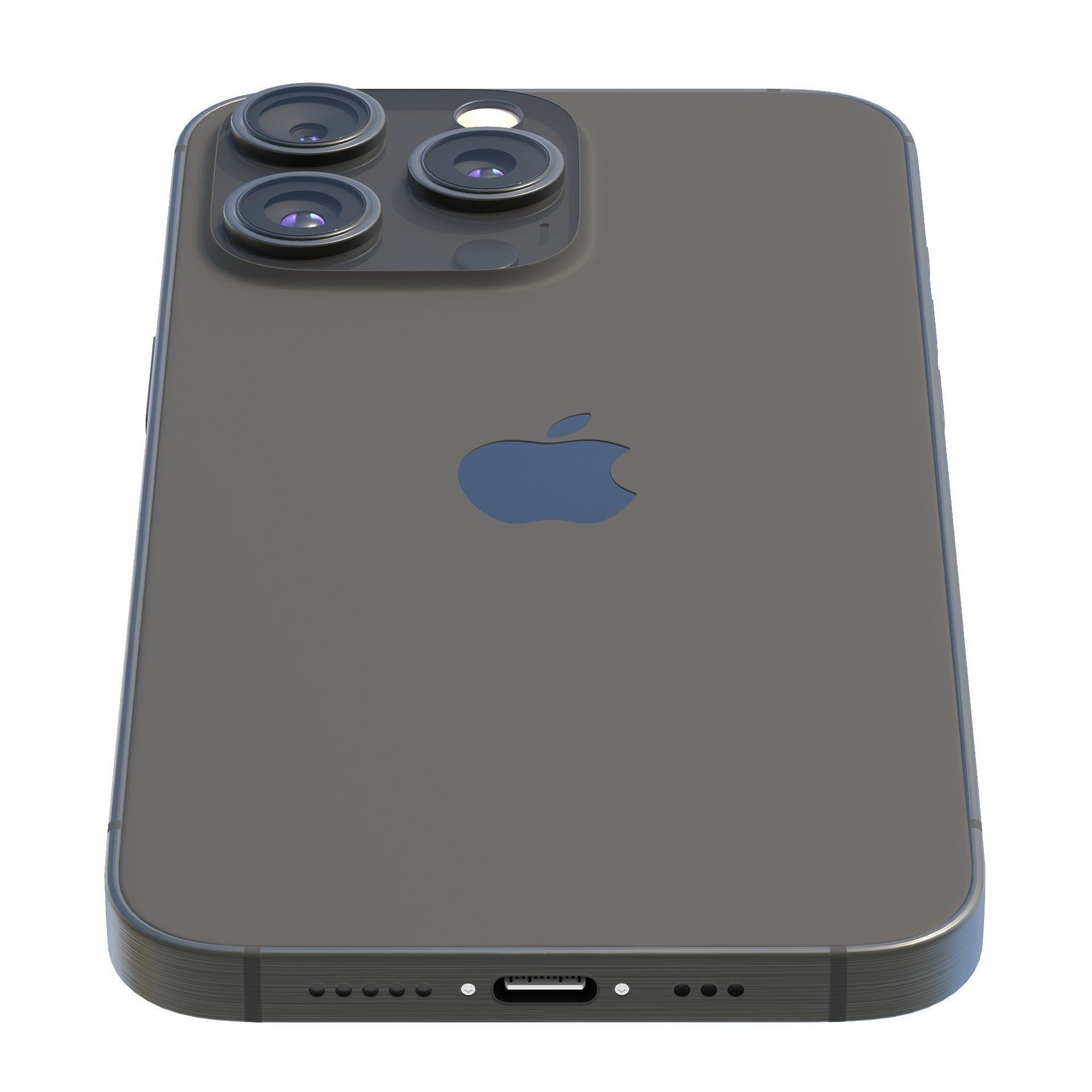 Apple iPhone 15 Pro Black Titanium Low-poly 3D model_12