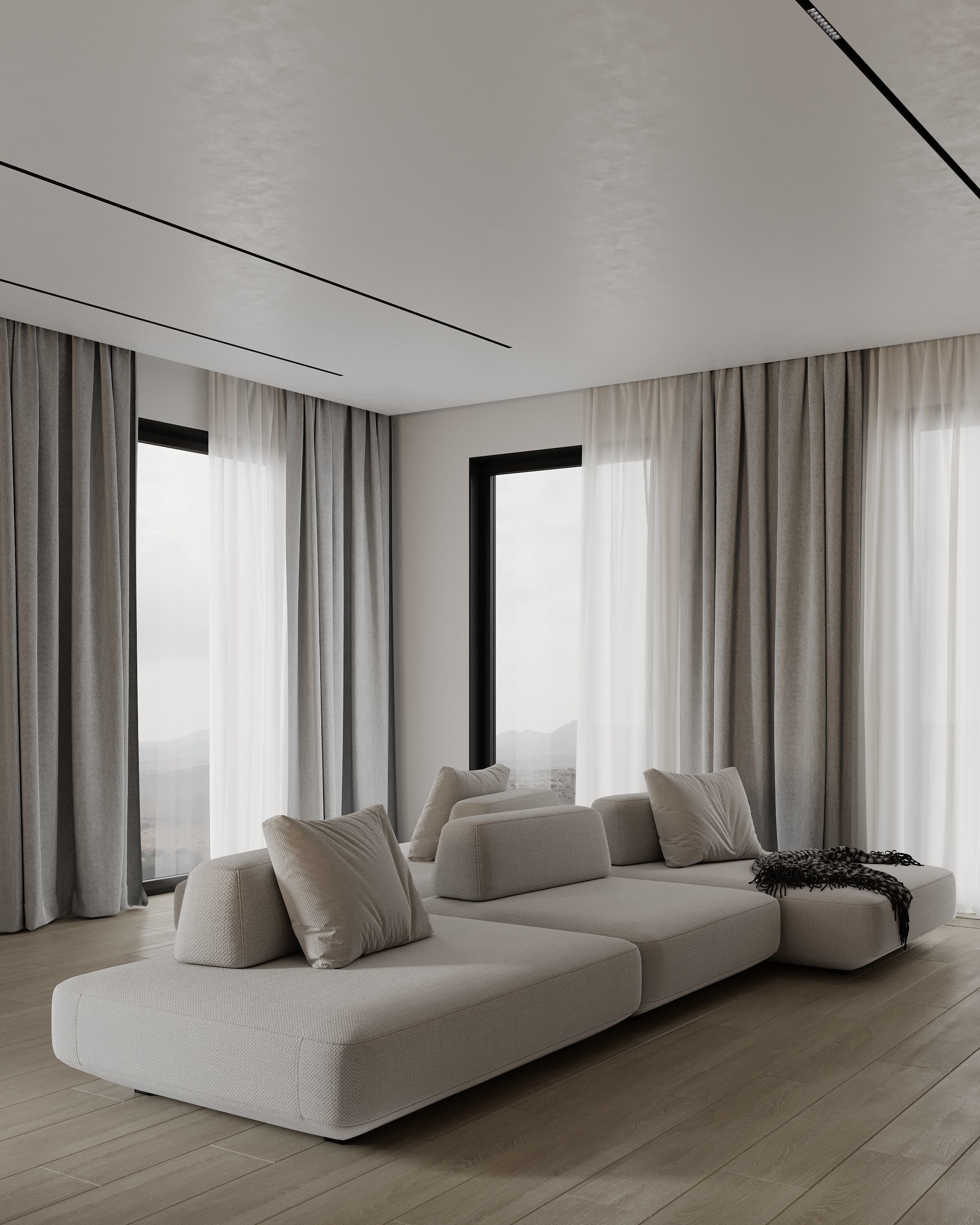 Modern Contemporary Interior Scene Full 3D Model Free 3D model_9