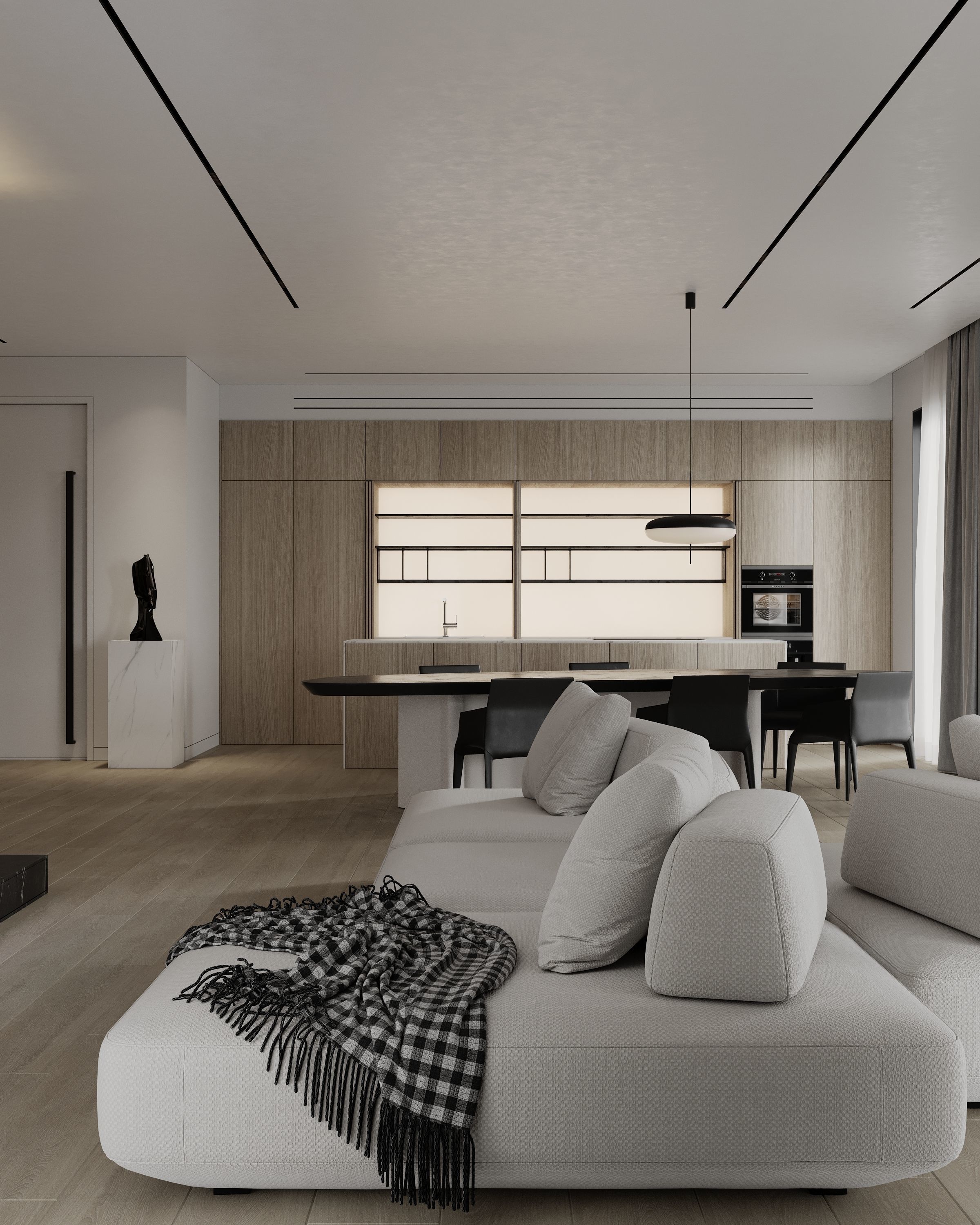 Modern Contemporary Interior Scene Full 3D Model Free 3D model_1
