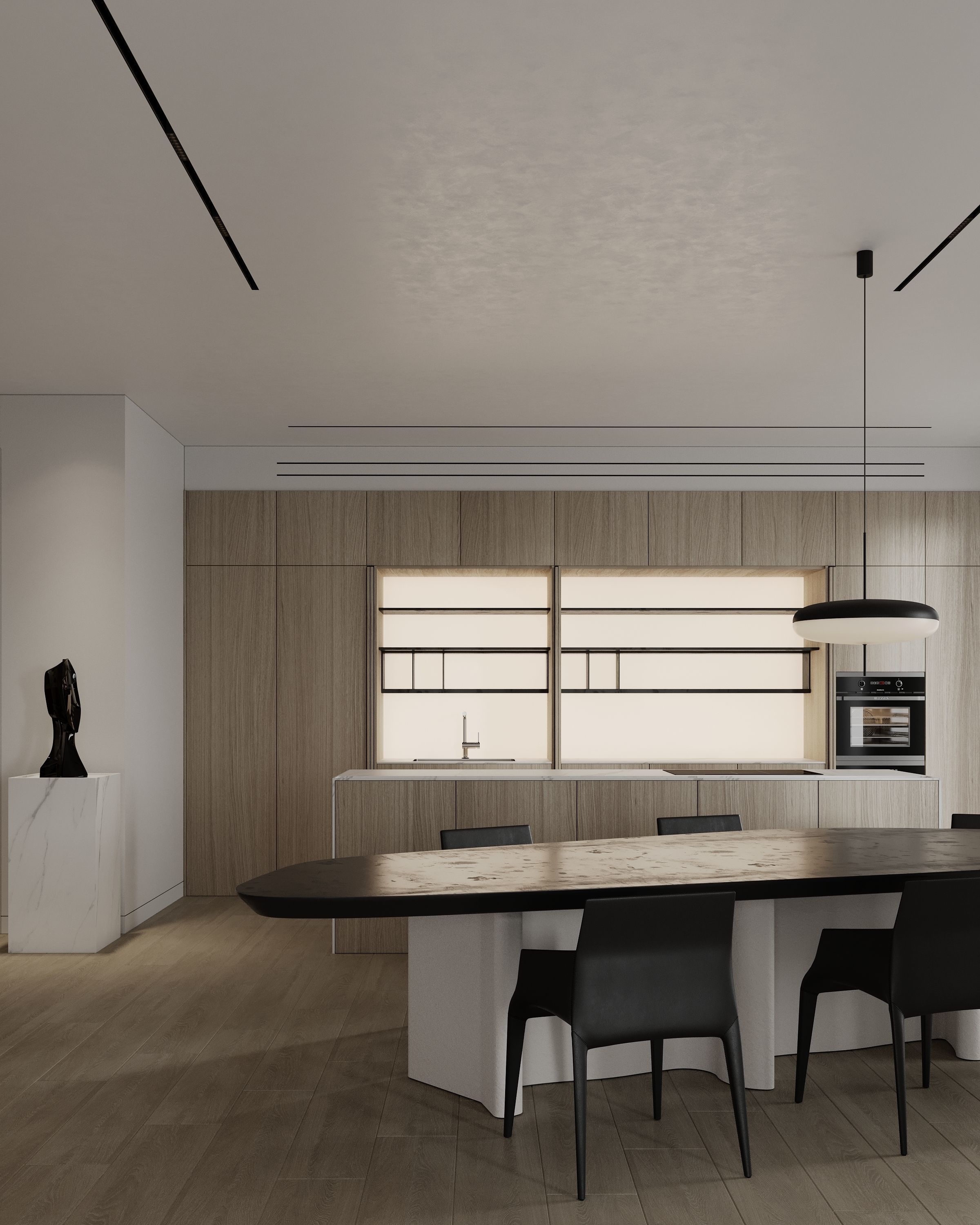 Modern Contemporary Interior Scene Full 3D Model Free 3D model_2