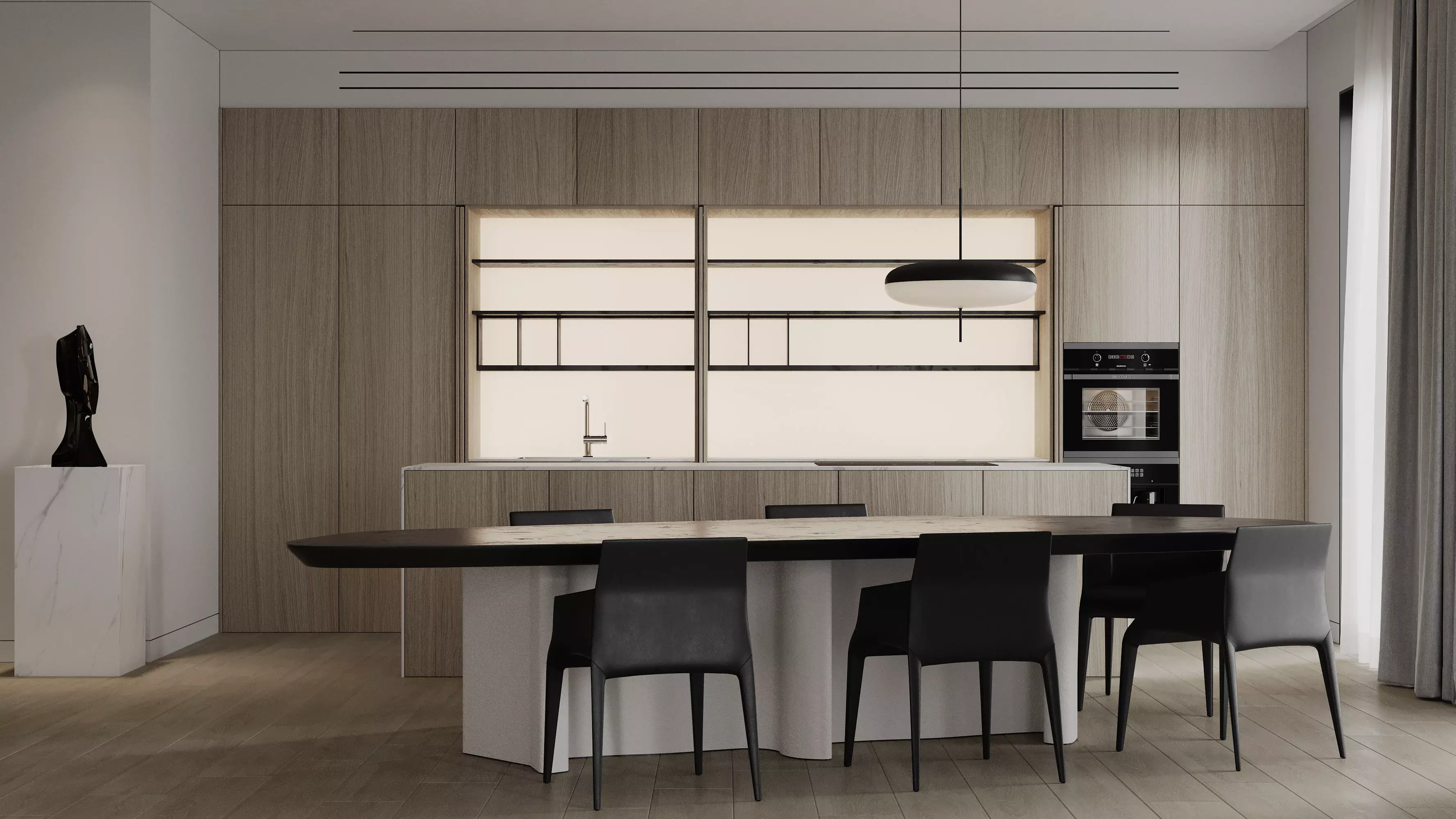 Modern Contemporary Interior Scene Full 3D Model Free 3D model_0