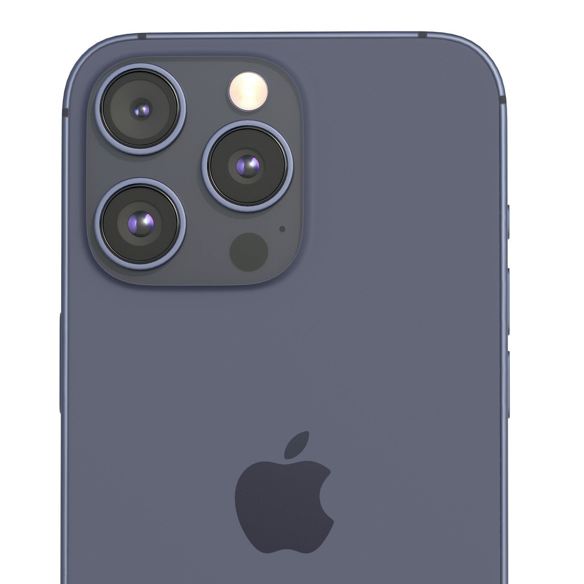 Apple iPhone 15 Pro Blue Titanium Low-poly 3D model_14