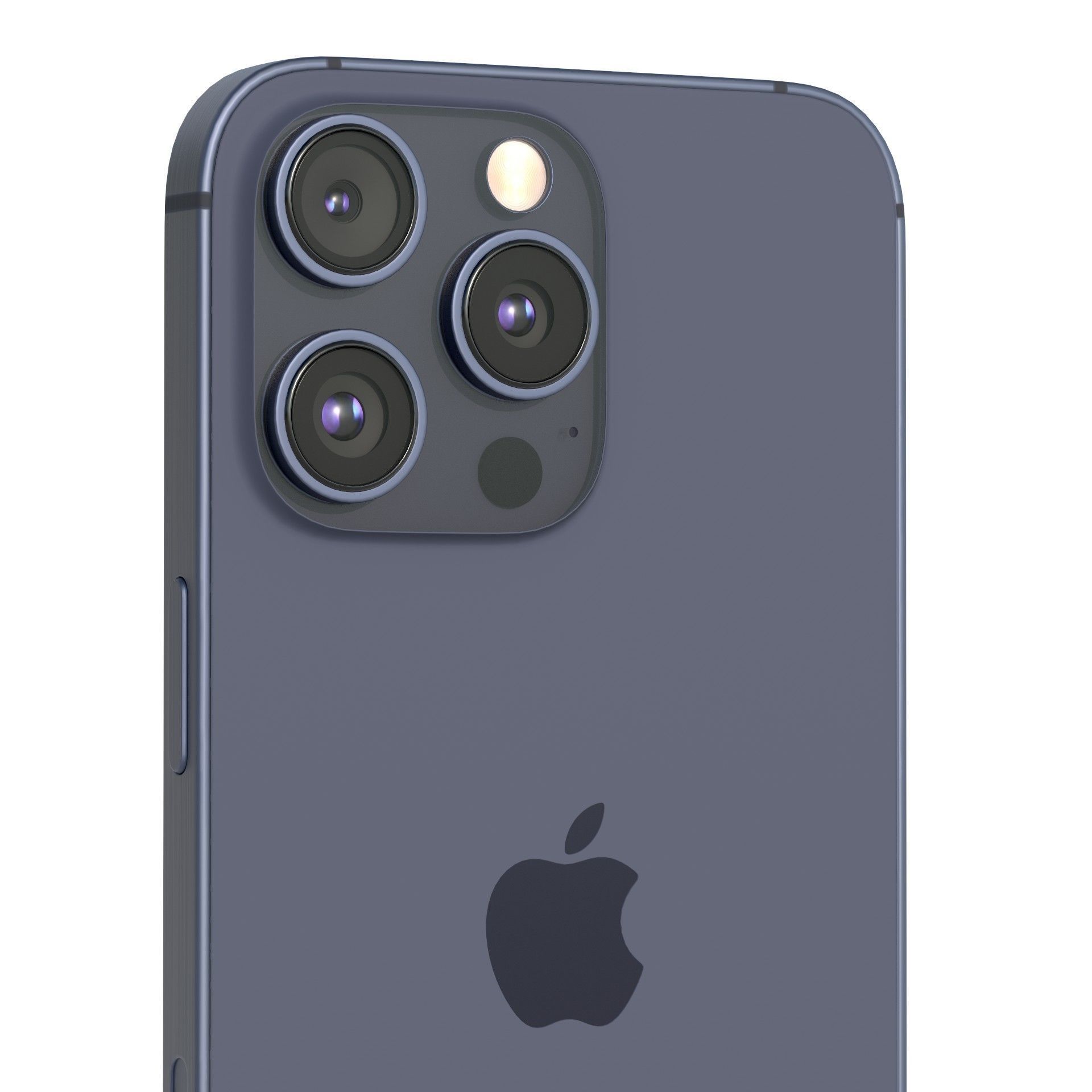 Apple iPhone 15 Pro Blue Titanium Low-poly 3D model_15