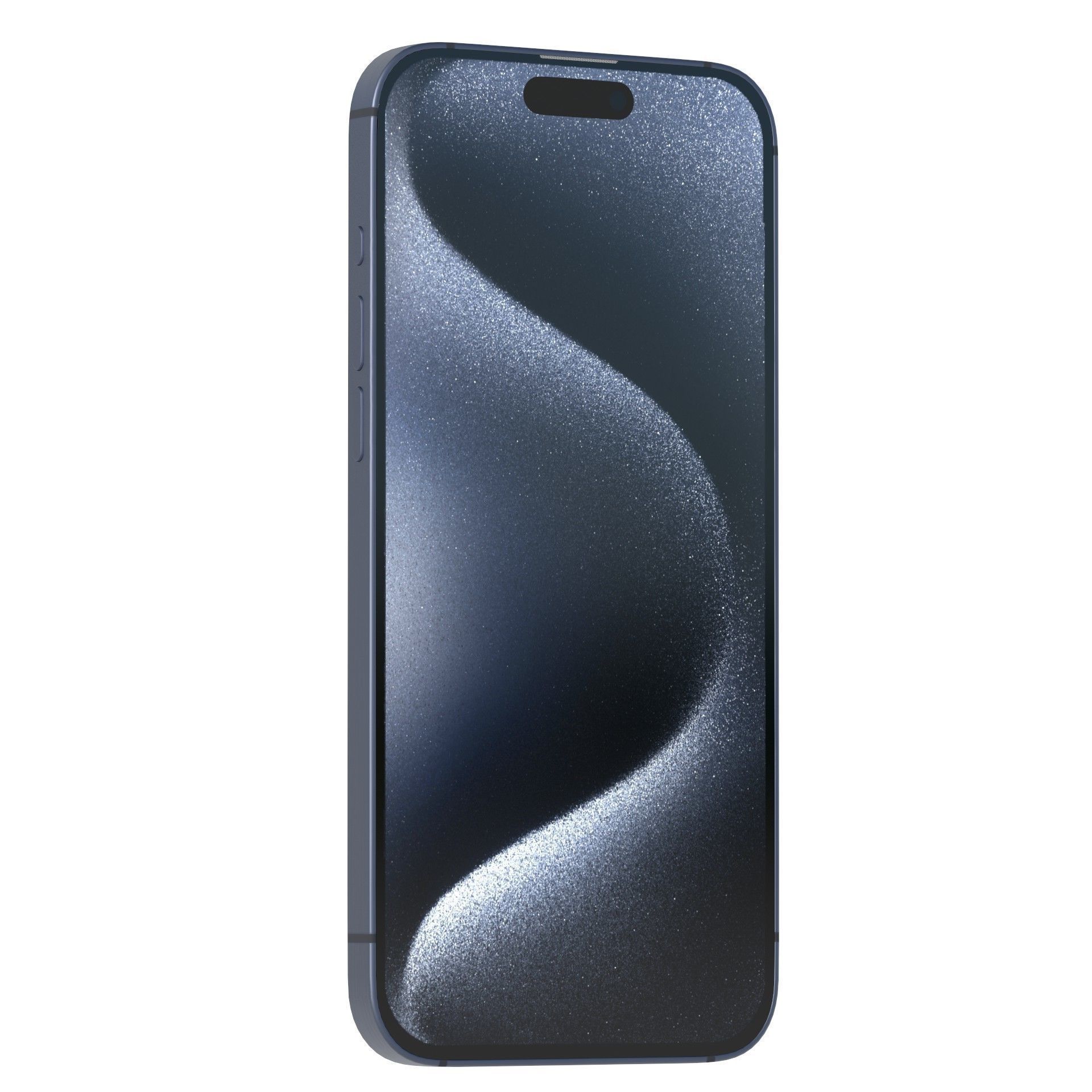 Apple iPhone 15 Pro Blue Titanium Low-poly 3D model_6