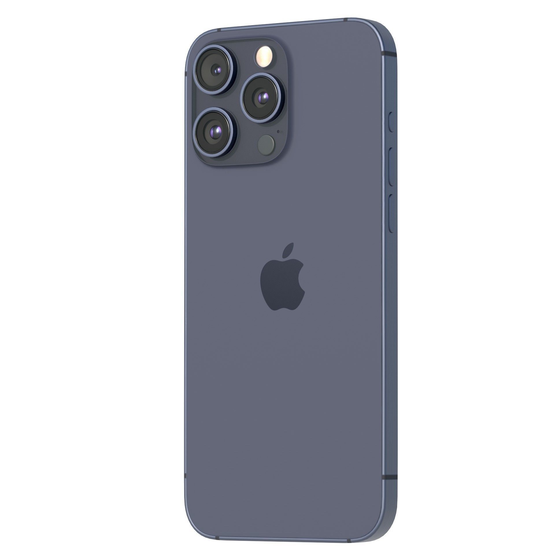Apple iPhone 15 Pro Blue Titanium Low-poly 3D model_12