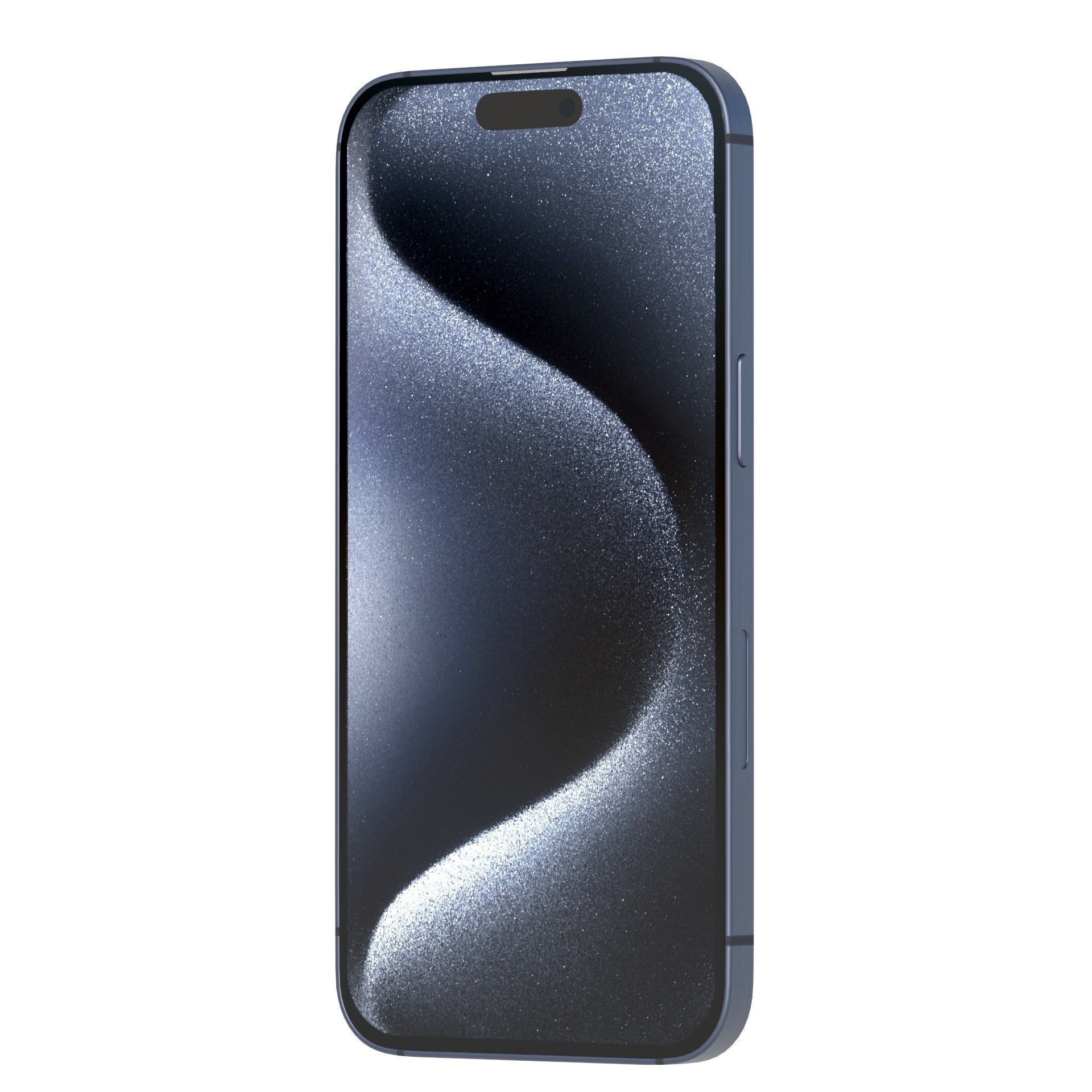 Apple iPhone 15 Pro Blue Titanium Low-poly 3D model_7