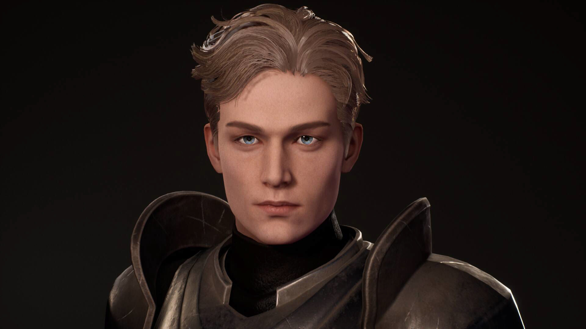 Warrior Lucas - M1 Animated Rigged Game Character Low-poly 3D model_22