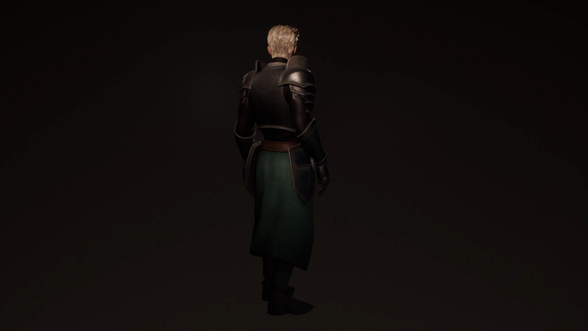 Warrior Lucas - M1 Animated Rigged Game Character Low-poly 3D model_19