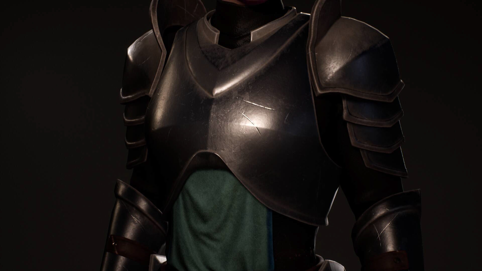 Warrior Lucas - M1 Animated Rigged Game Character Low-poly 3D model_5