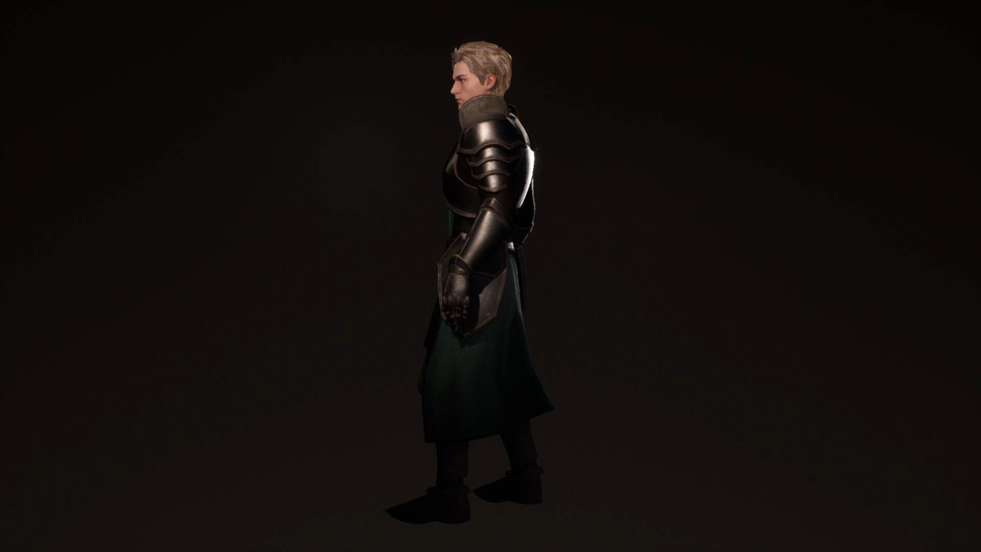 Warrior Lucas - M1 Animated Rigged Game Character Low-poly 3D model_17