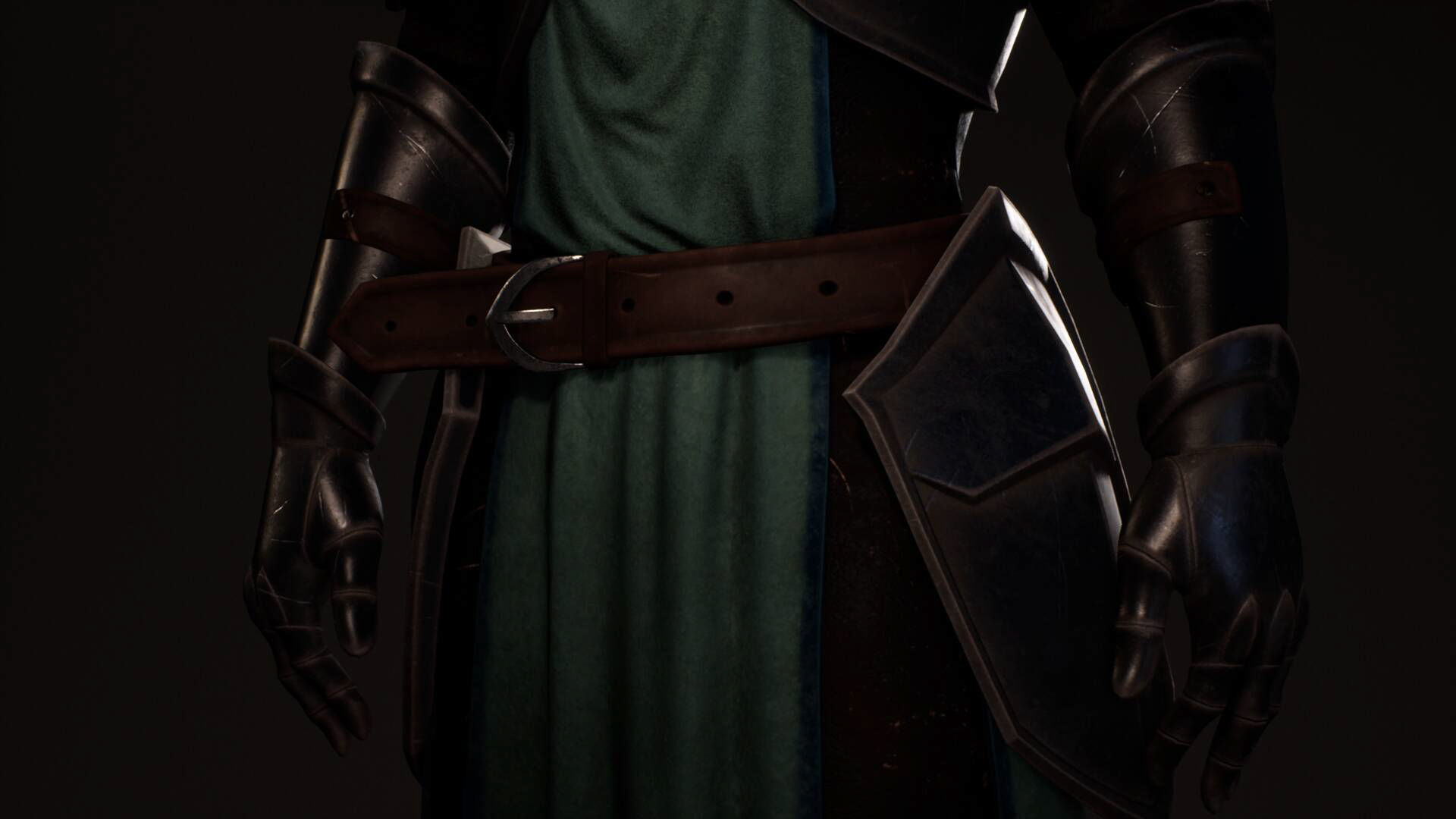 Warrior Lucas - M1 Animated Rigged Game Character Low-poly 3D model_7