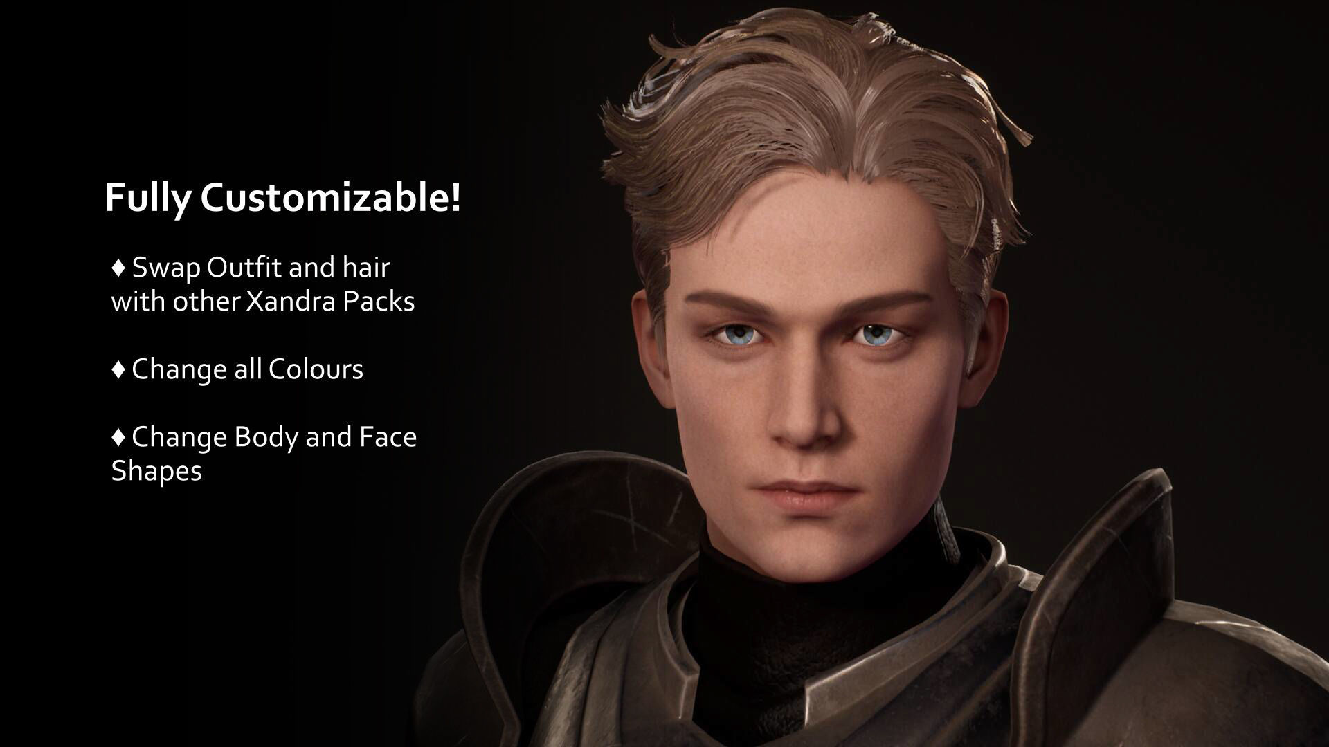 Warrior Lucas - M1 Animated Rigged Game Character Low-poly 3D model_4