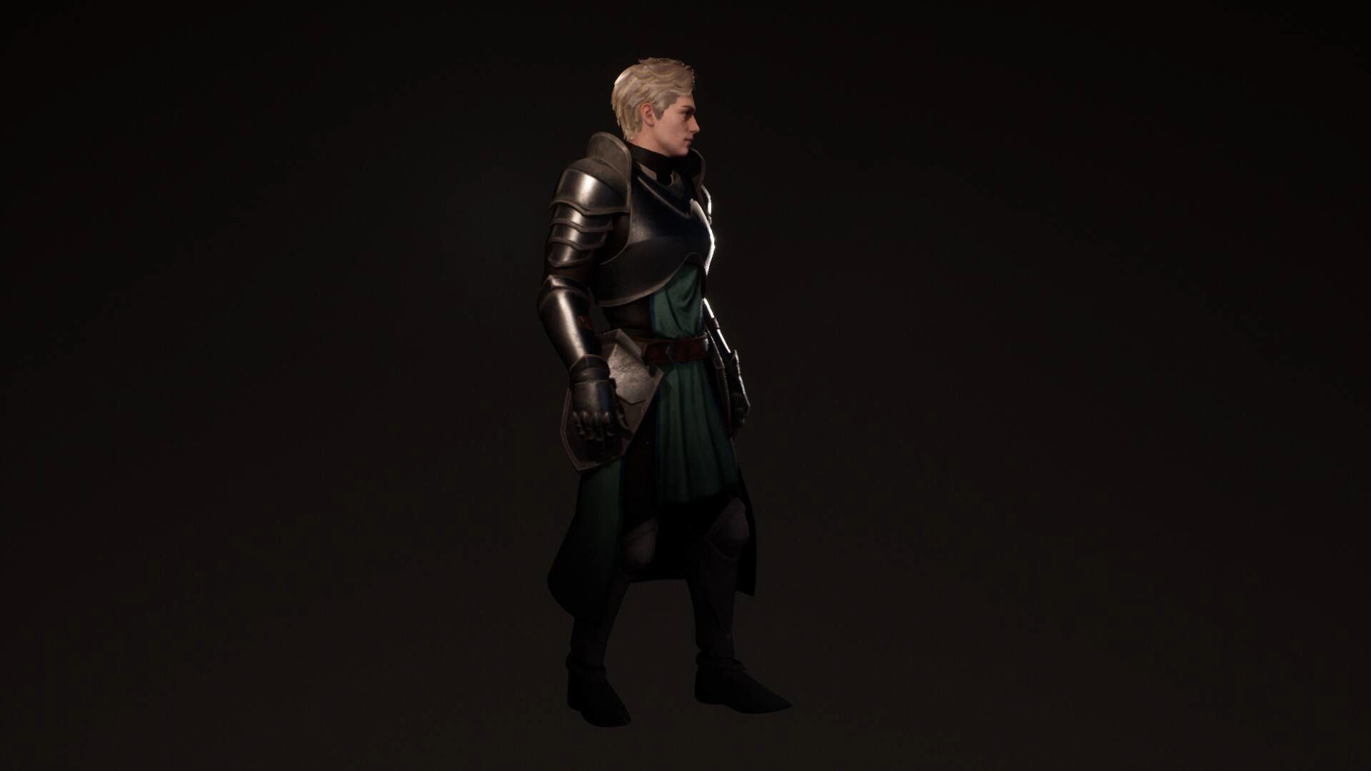 Warrior Lucas - M1 Animated Rigged Game Character Low-poly 3D model_20