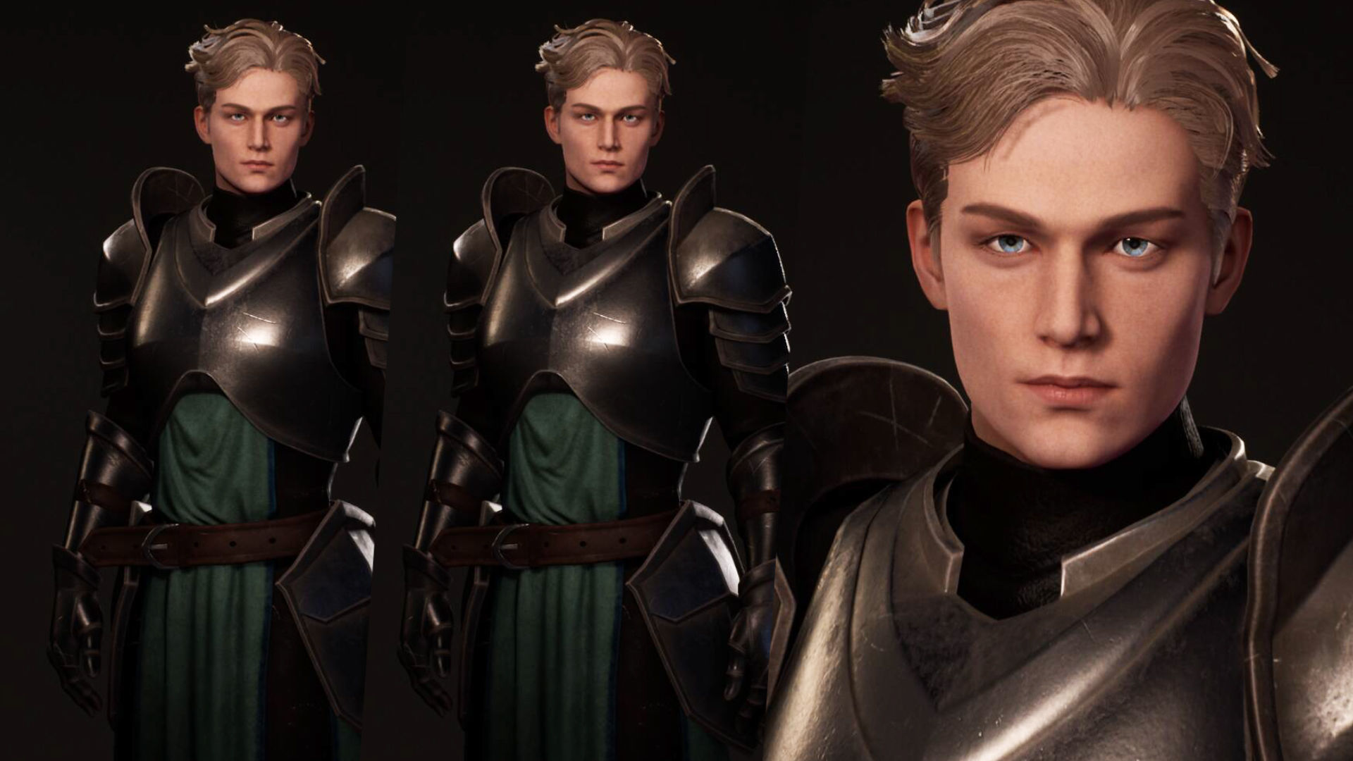 Warrior Lucas - M1 Animated Rigged Game Character Low-poly 3D model_25