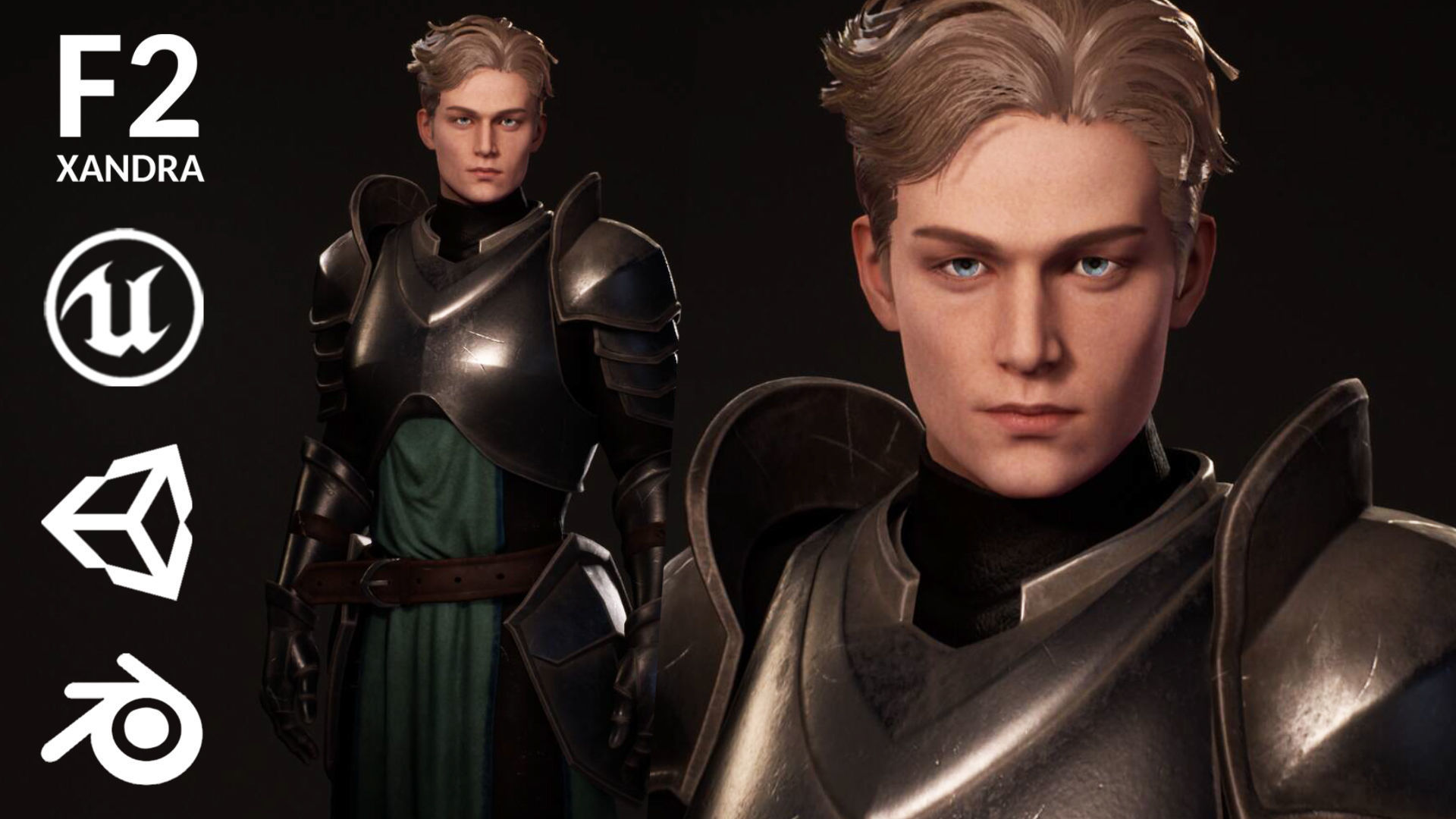 Warrior Lucas - M1 Animated Rigged Game Character Low-poly 3D model_27