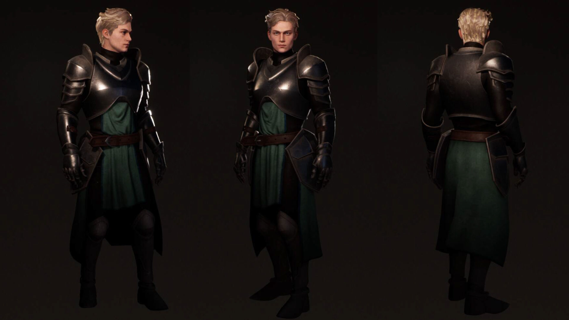 Warrior Lucas - M1 Animated Rigged Game Character Low-poly 3D model_3