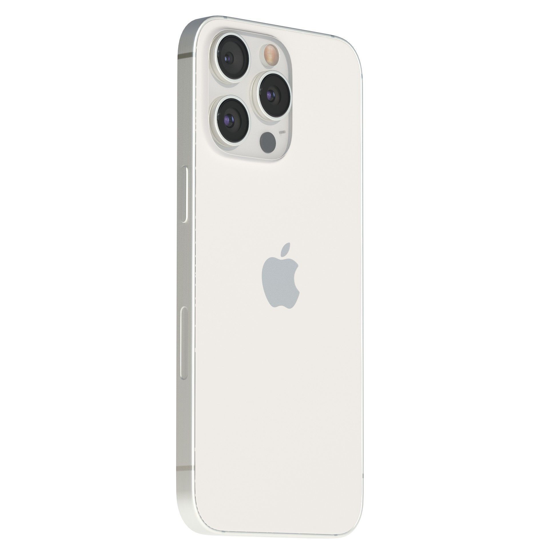 Apple iPhone 15 Pro White Titanium Low-poly 3D model_10