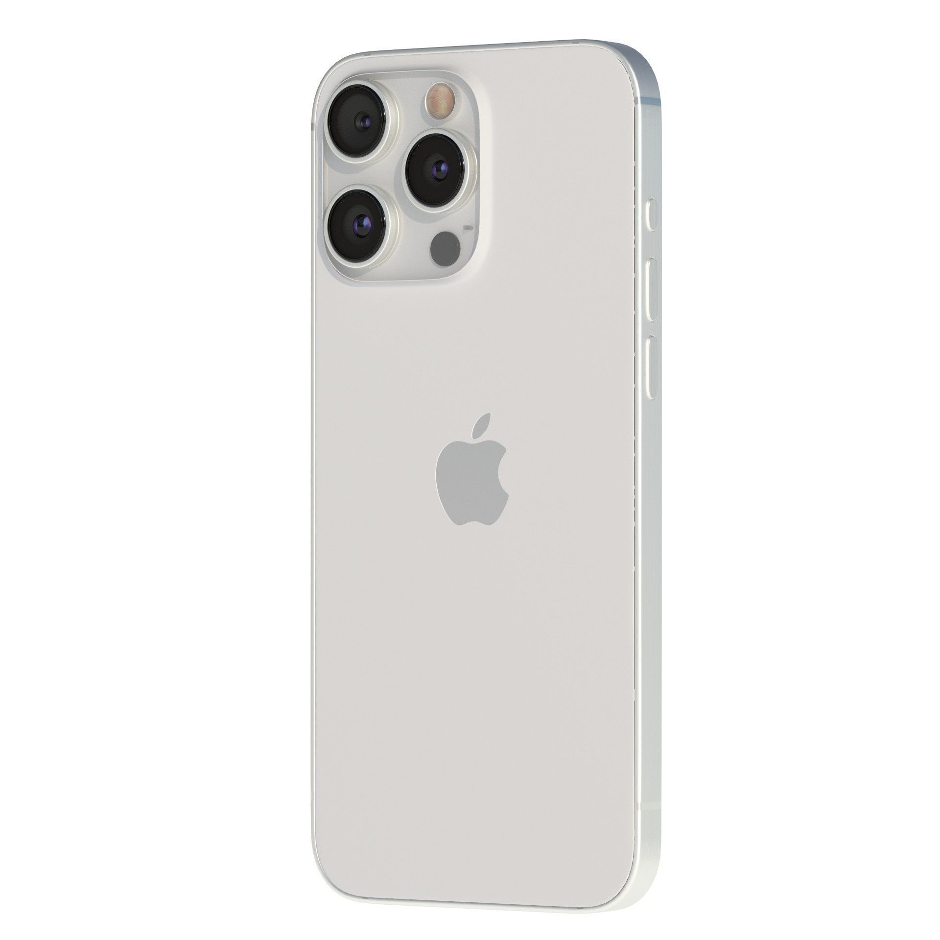 Apple iPhone 15 Pro White Titanium Low-poly 3D model_12