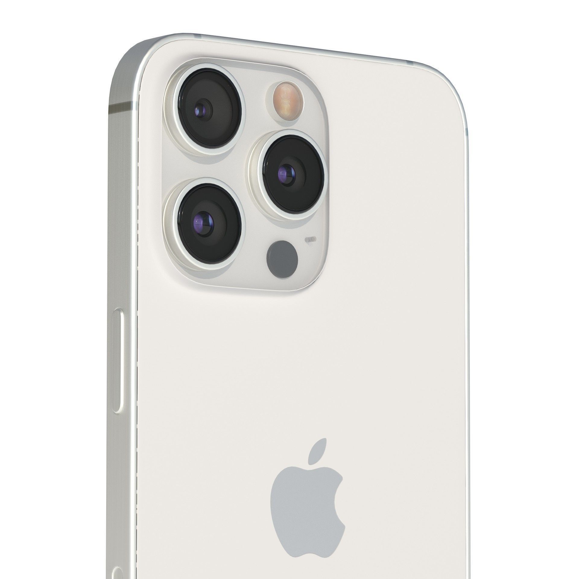 Apple iPhone 15 Pro White Titanium Low-poly 3D model_15