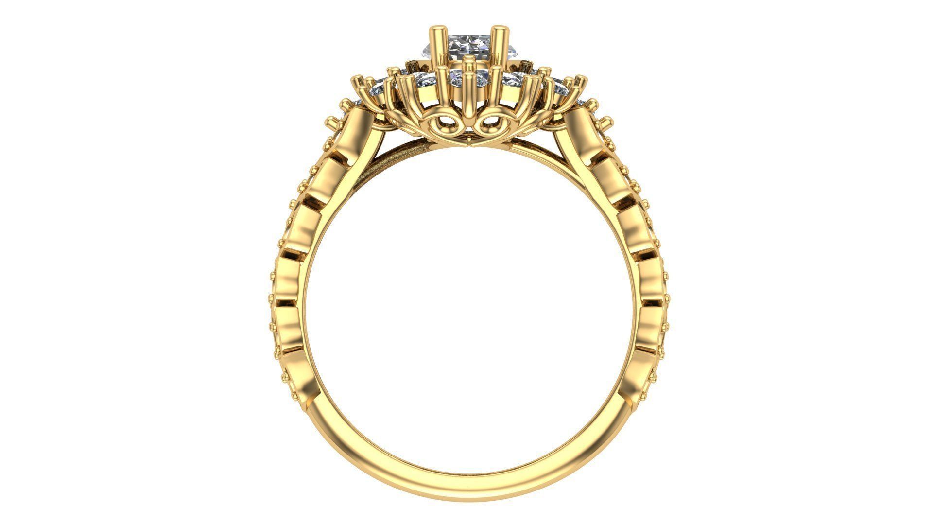 Engagement Ring 3D print model_4