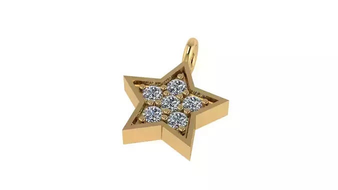  Necklace Star Bead 3D print model