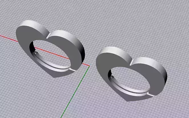 anelli cuore 3D print model