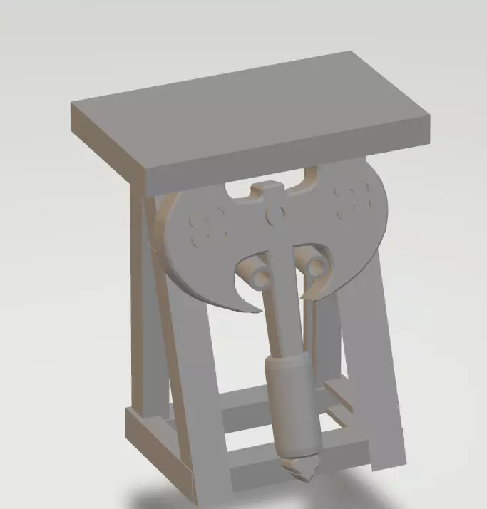 Axe on a stand 3D print model