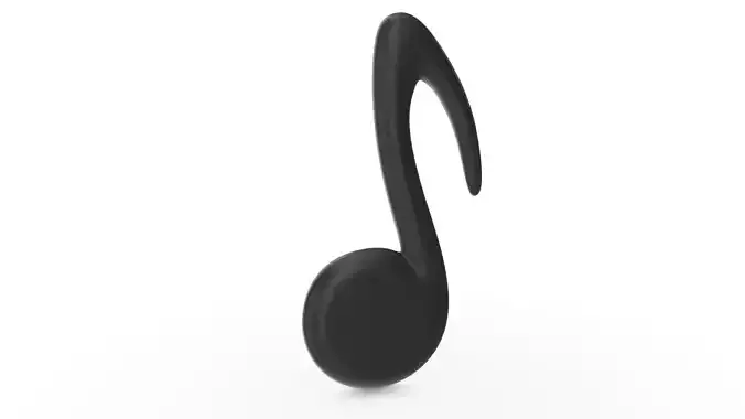 Musical Note Symbol Low-poly 3D model