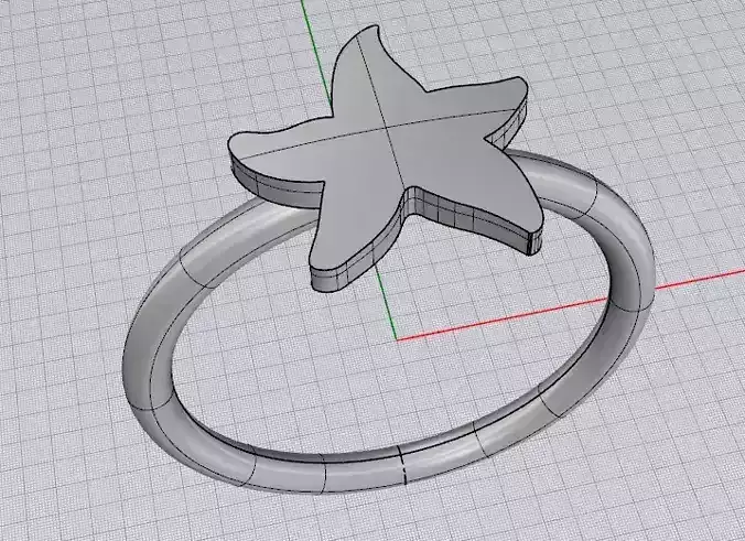 anello stella 3D print model