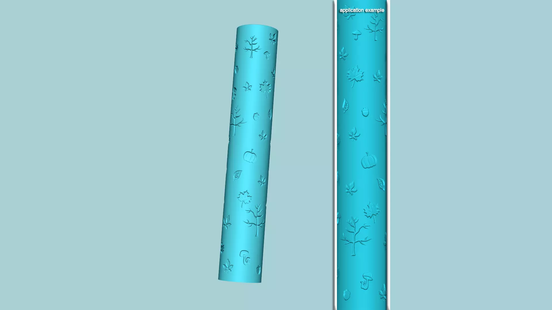 Texture Roll 42 Autumun Negative - Fondant Decoration Maker 3D print model