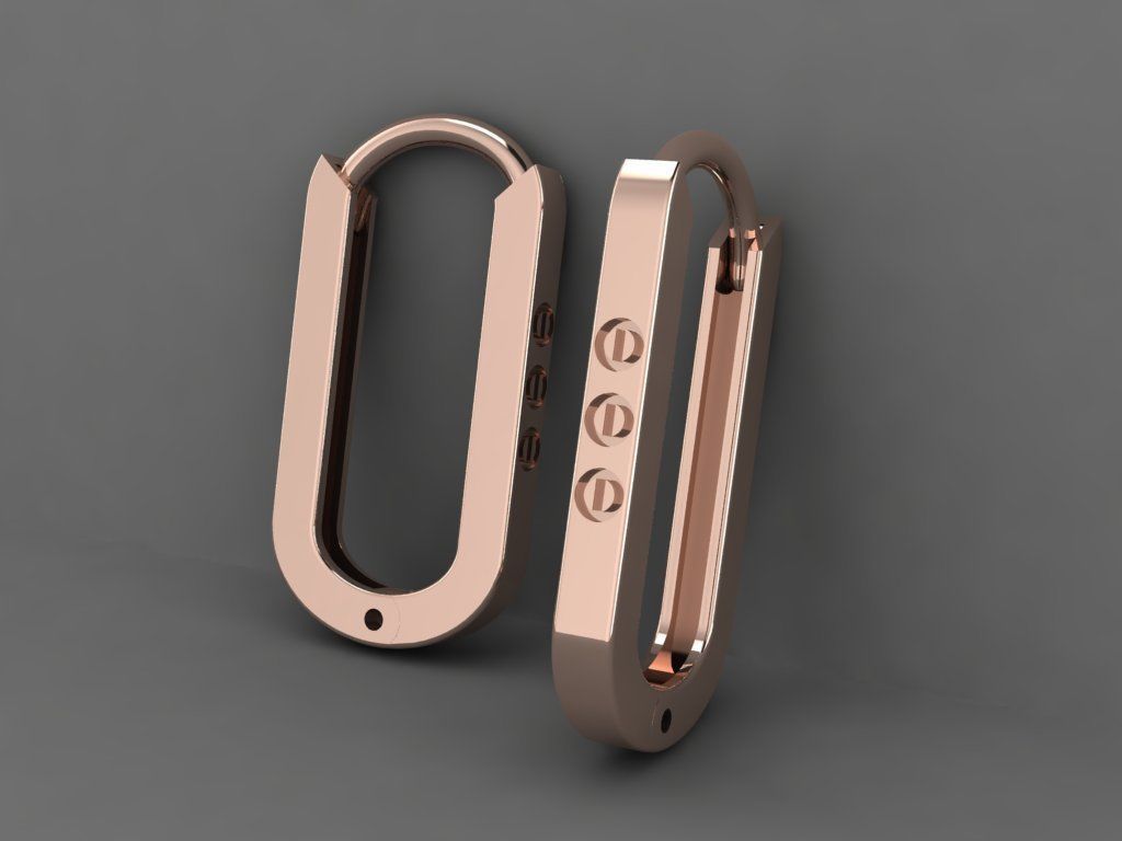 earrings 3D print model_3