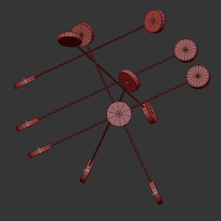 Brass Line Chaos 3D model_3