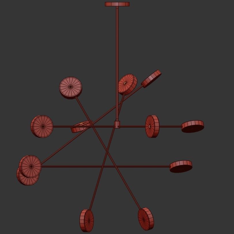 Brass Line Chaos 3D model_1