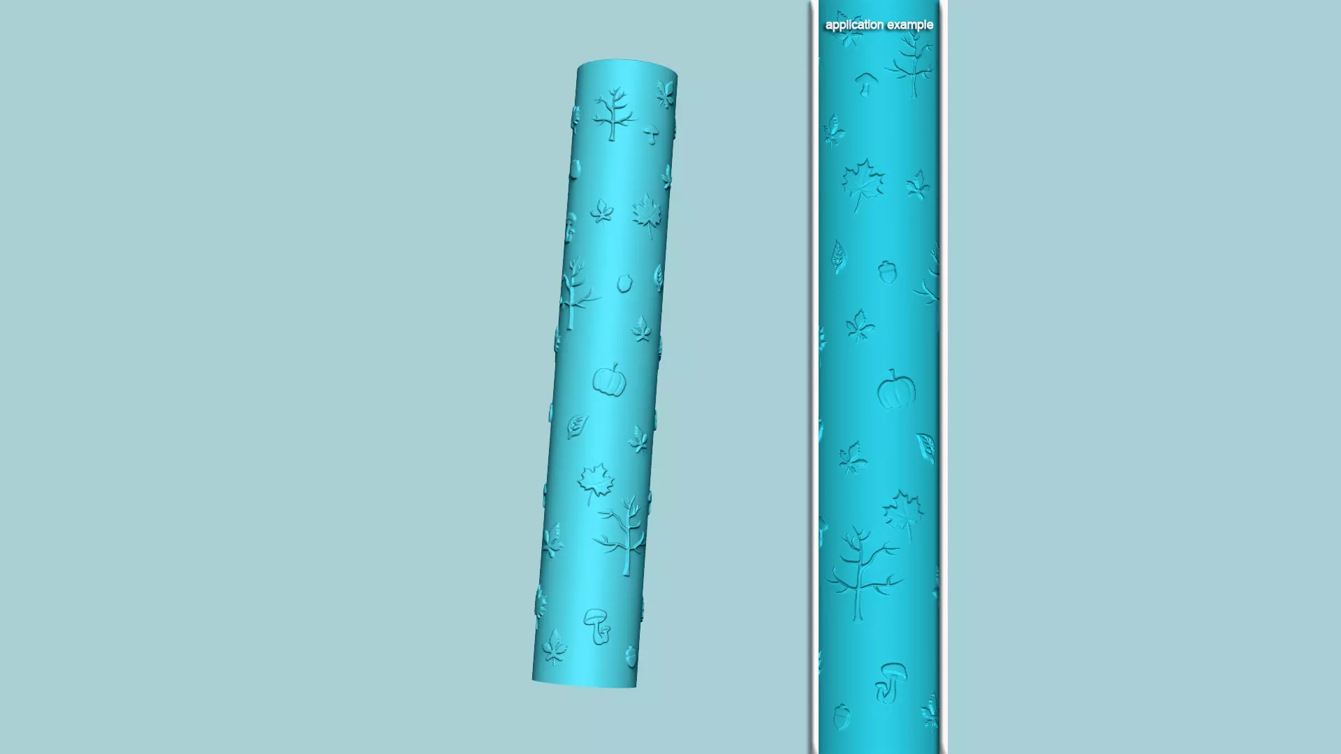 Texture Roll 43 Autumn Positive - Fondant Decoration Maker 3D print model