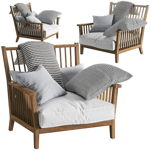 Inout armchair by Gervasoni 3D model