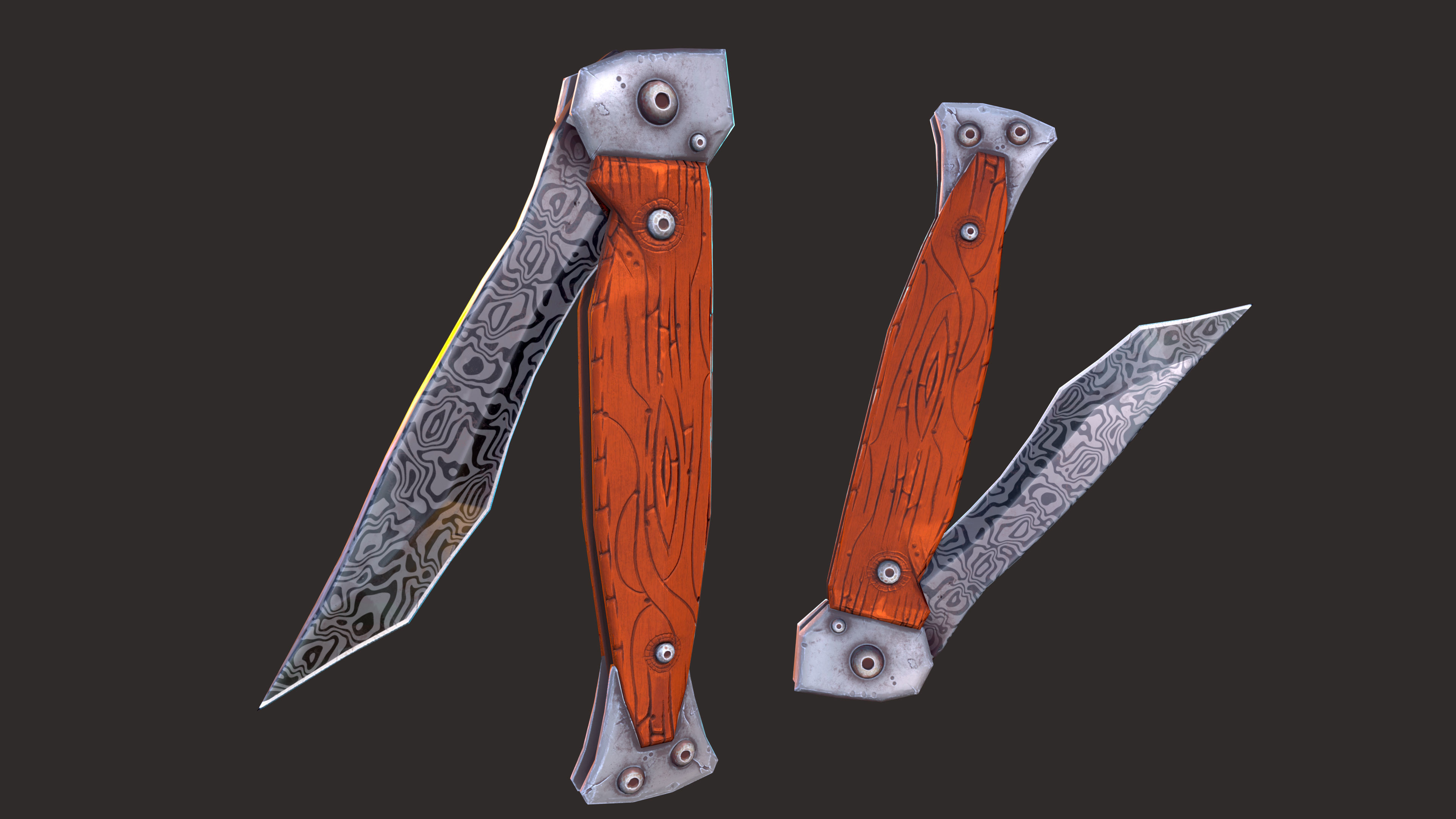 WEAPON BUNDLE - 5 Weapons Game Ready -  Low-poly 3D model_8