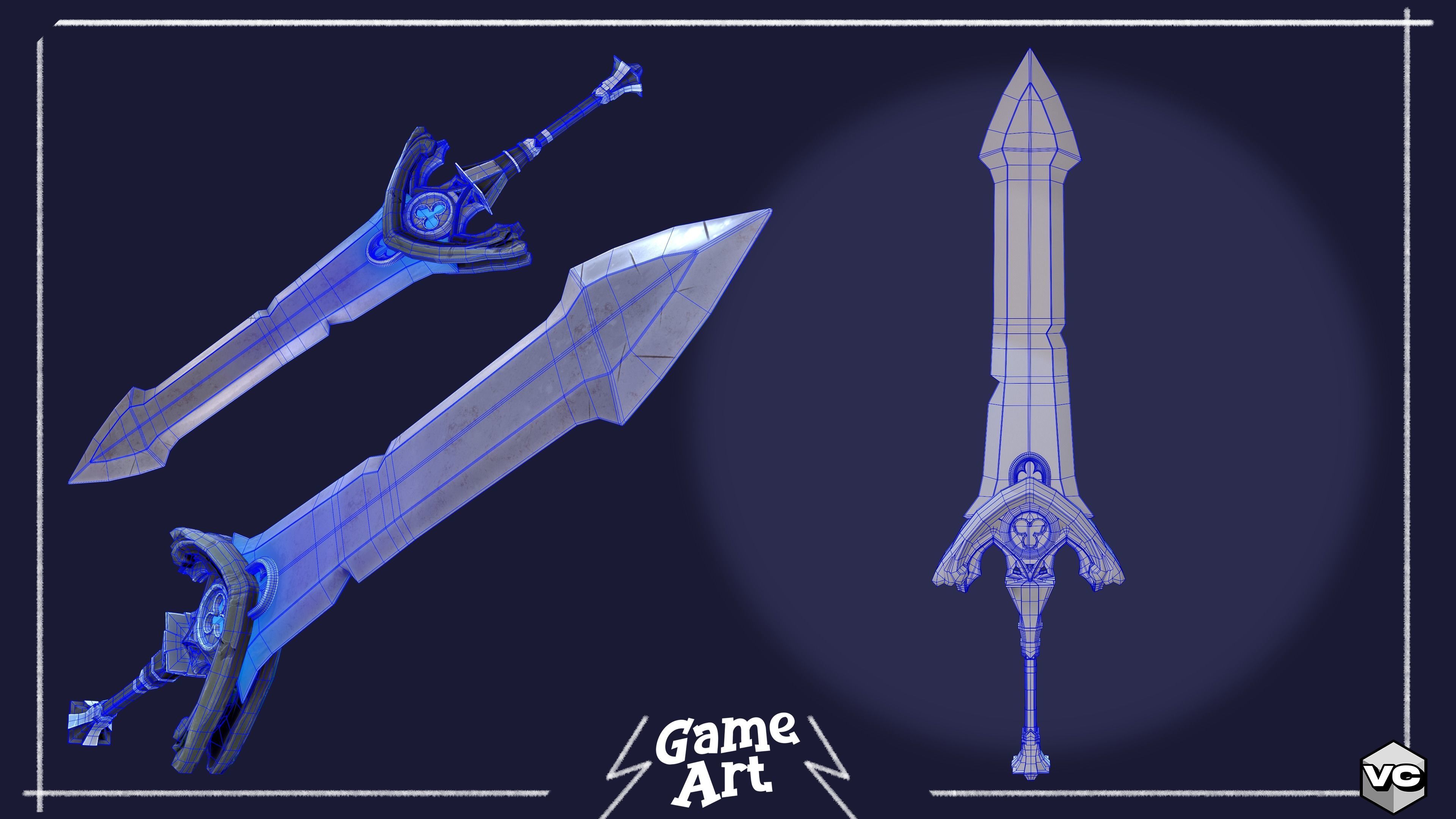 WEAPON BUNDLE - 5 Weapons Game Ready -  Low-poly 3D model_31