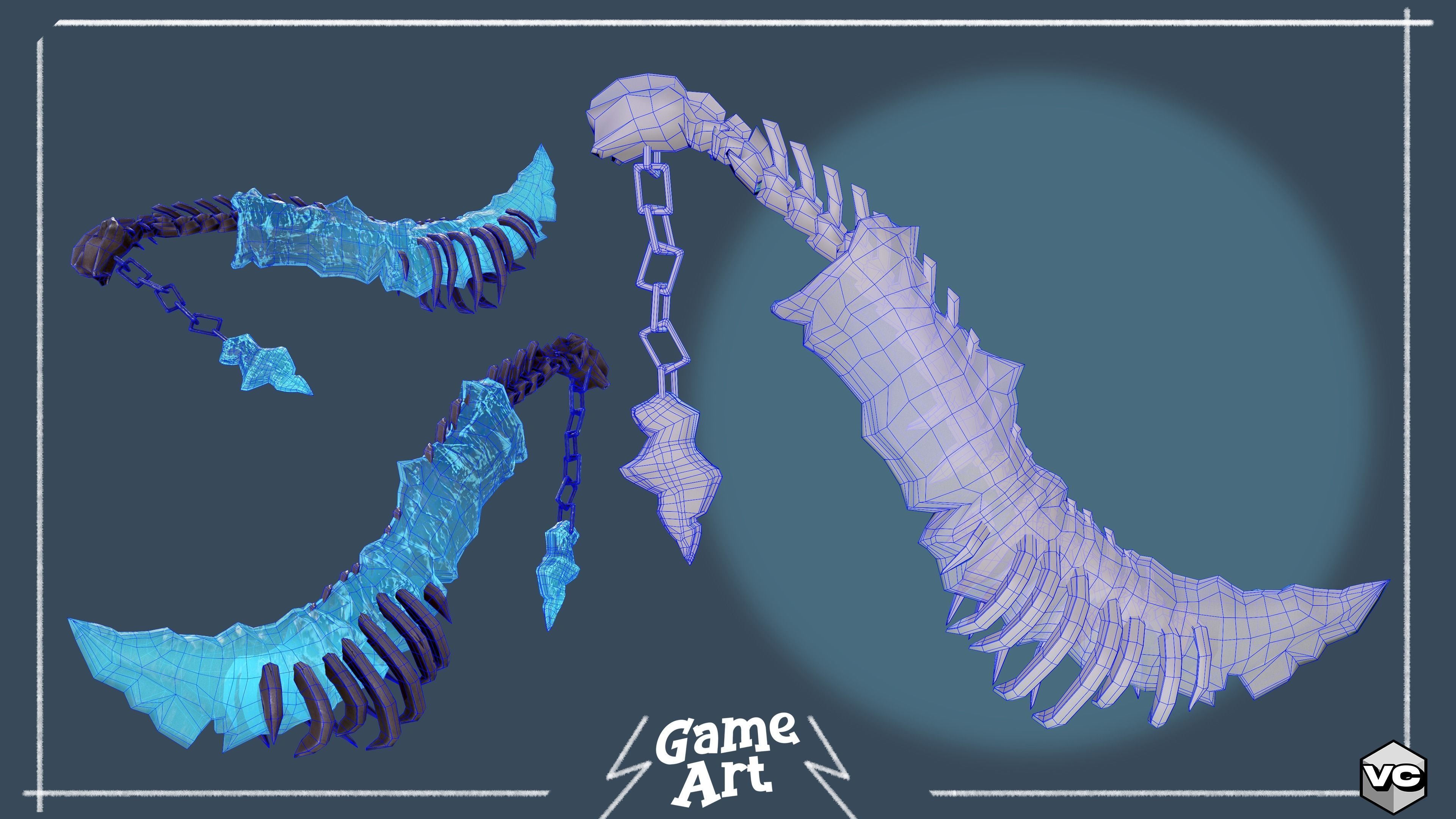 WEAPON BUNDLE - 5 Weapons Game Ready -  Low-poly 3D model_24