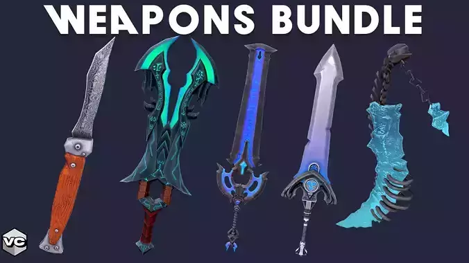 WEAPON BUNDLE - 5 Weapons Game Ready - 