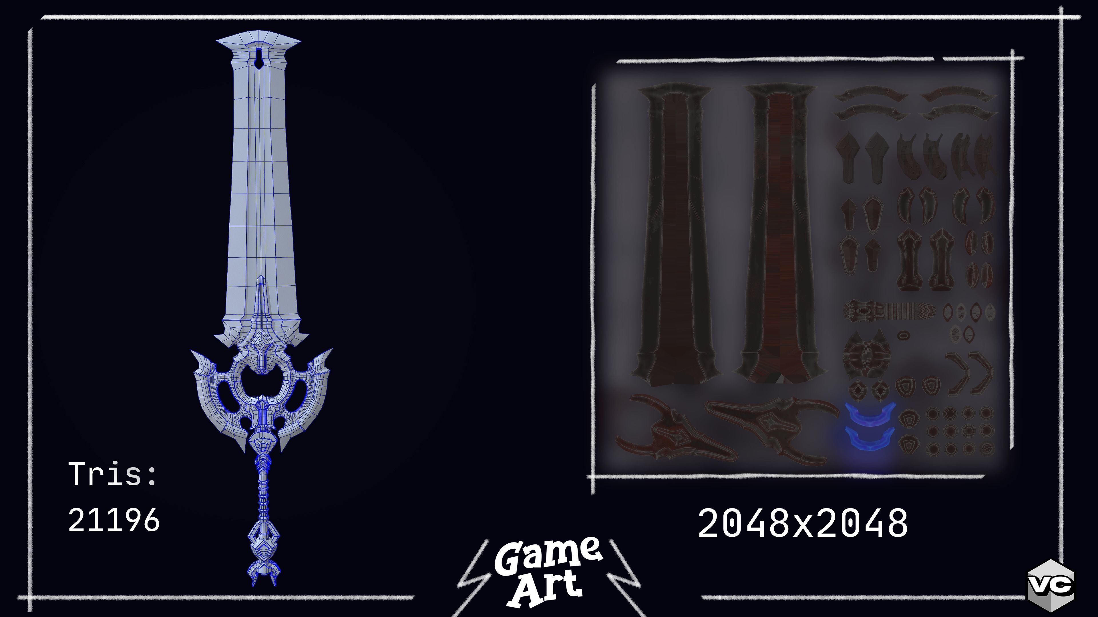 WEAPON BUNDLE - 5 Weapons Game Ready -  Low-poly 3D model_20