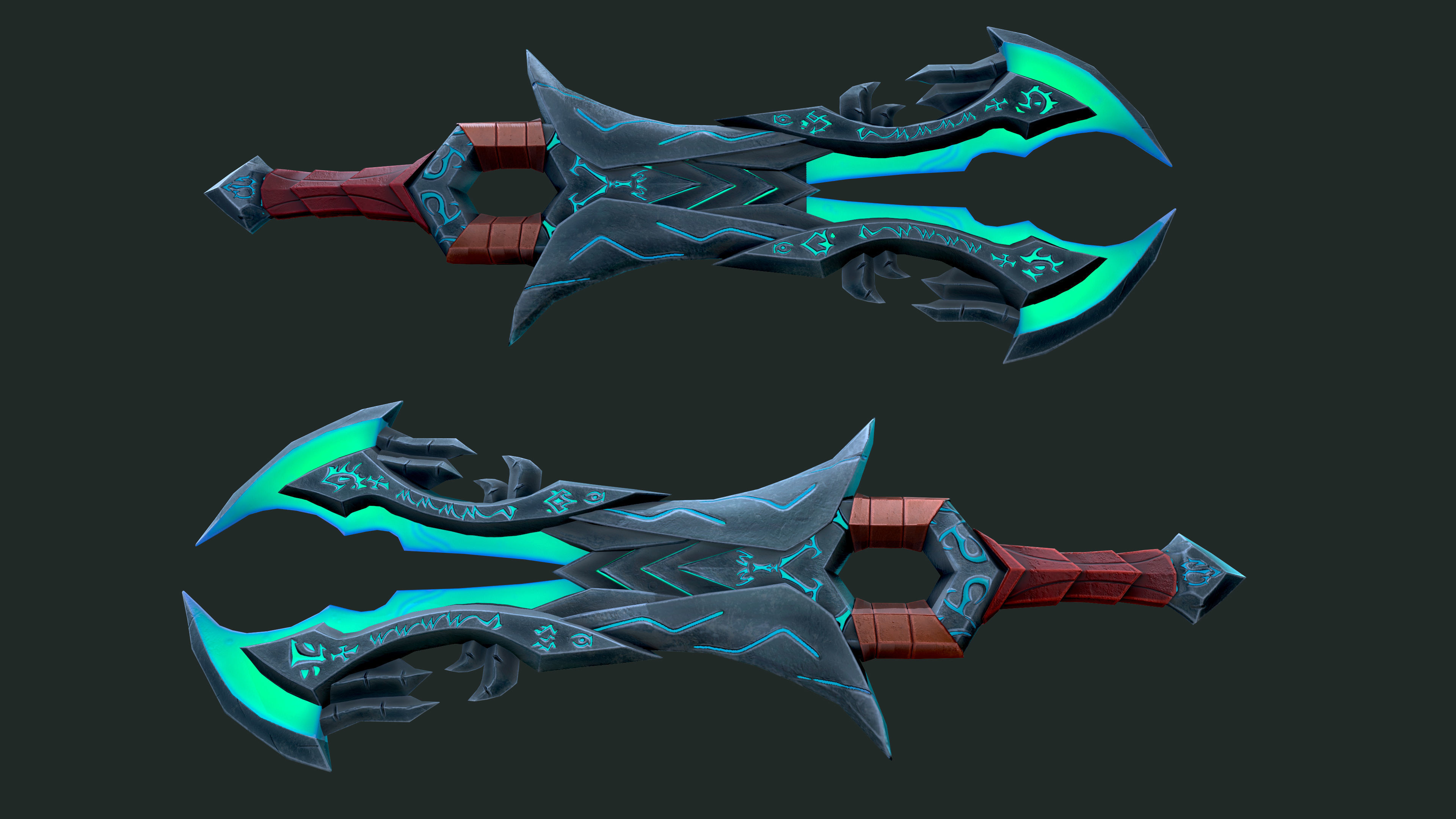 WEAPON BUNDLE - 5 Weapons Game Ready -  Low-poly 3D model_13