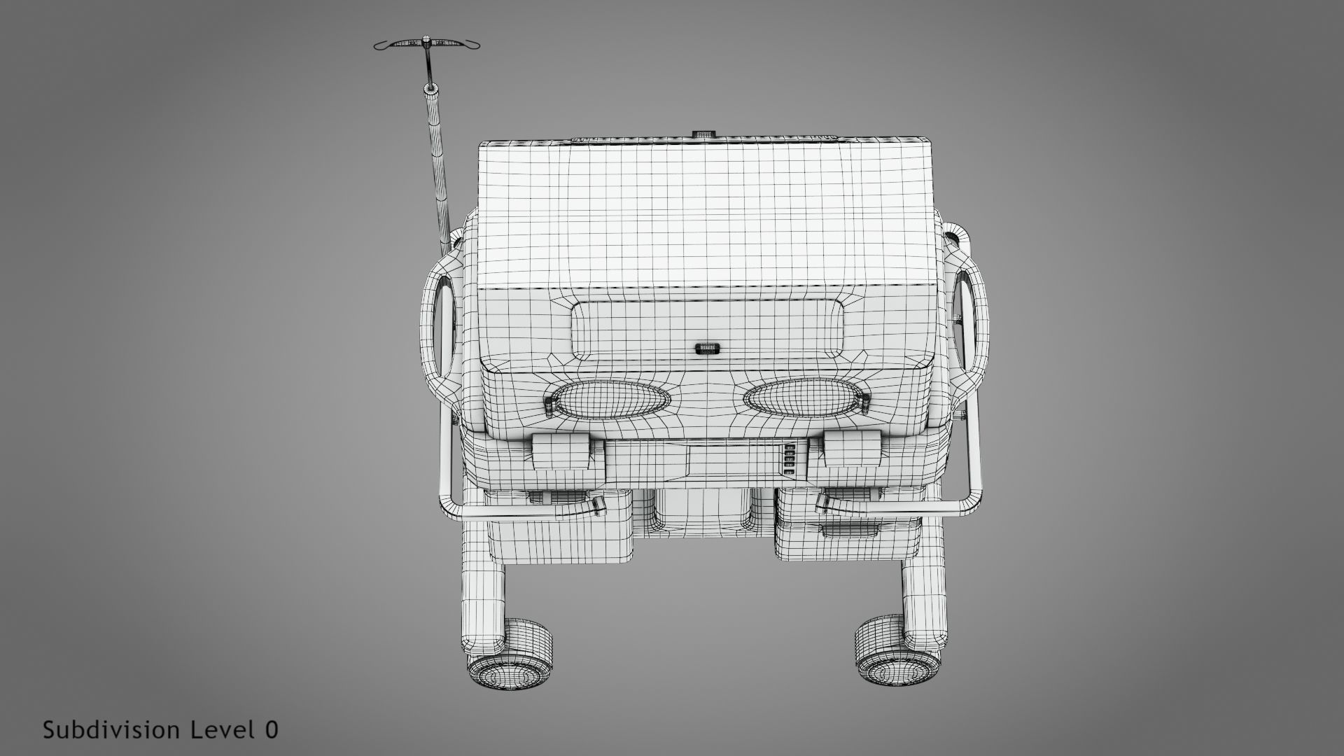 Baby Incubator Low-poly 3D model_25